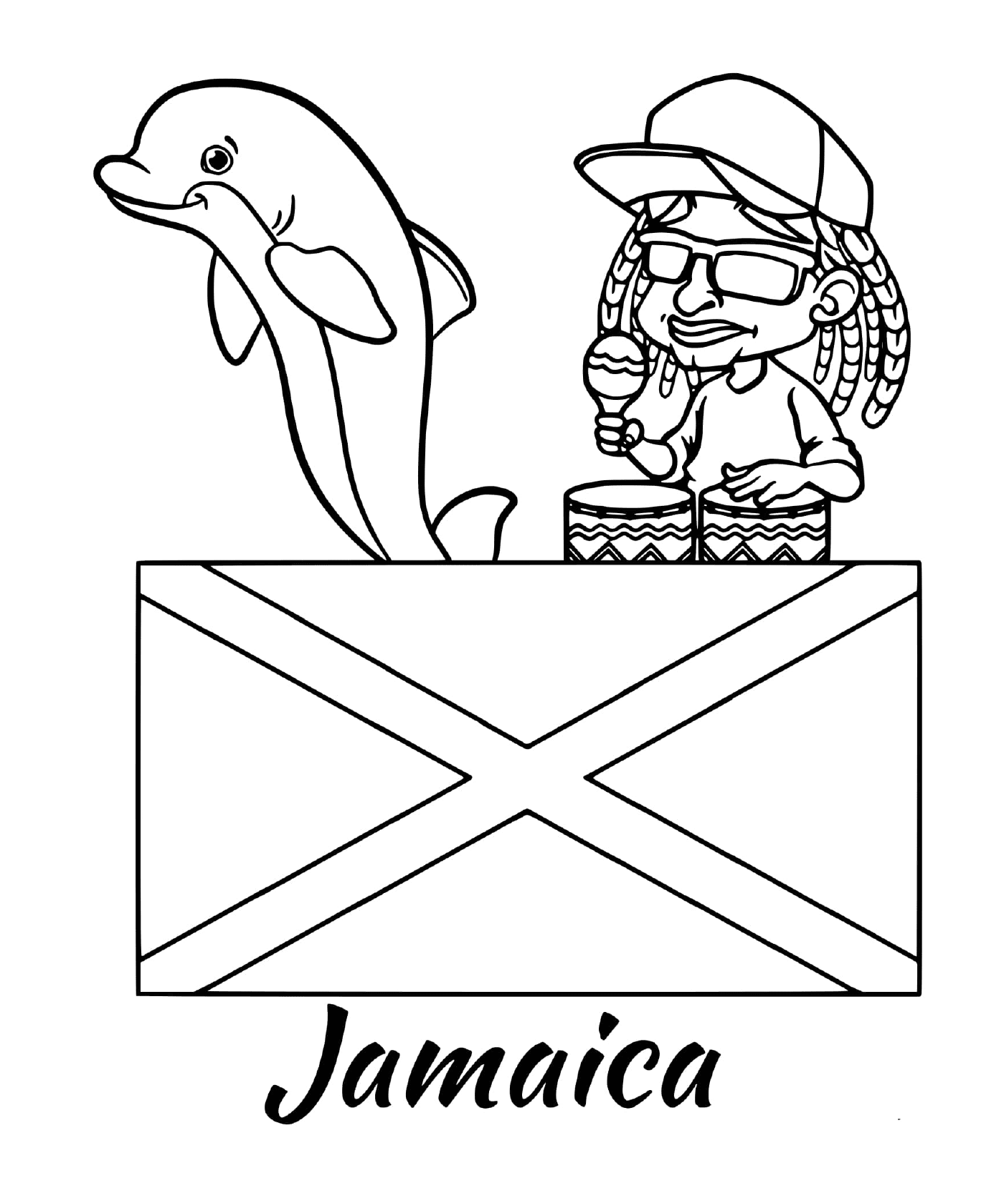  Bandeira da Jamaica, reggae 
