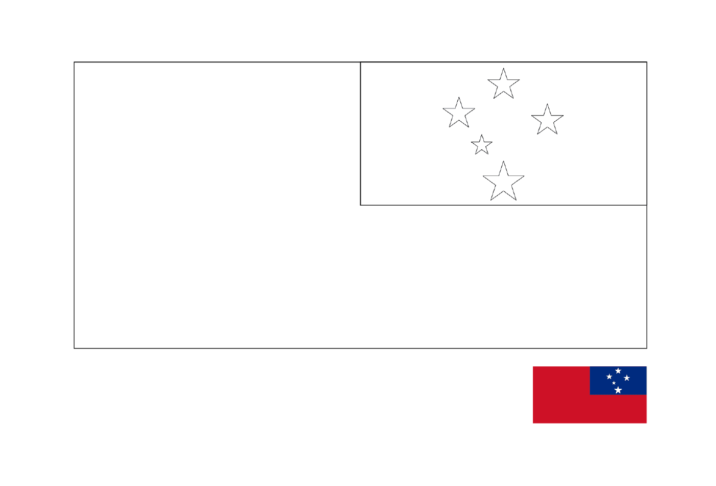  Uma bandeira samoana 