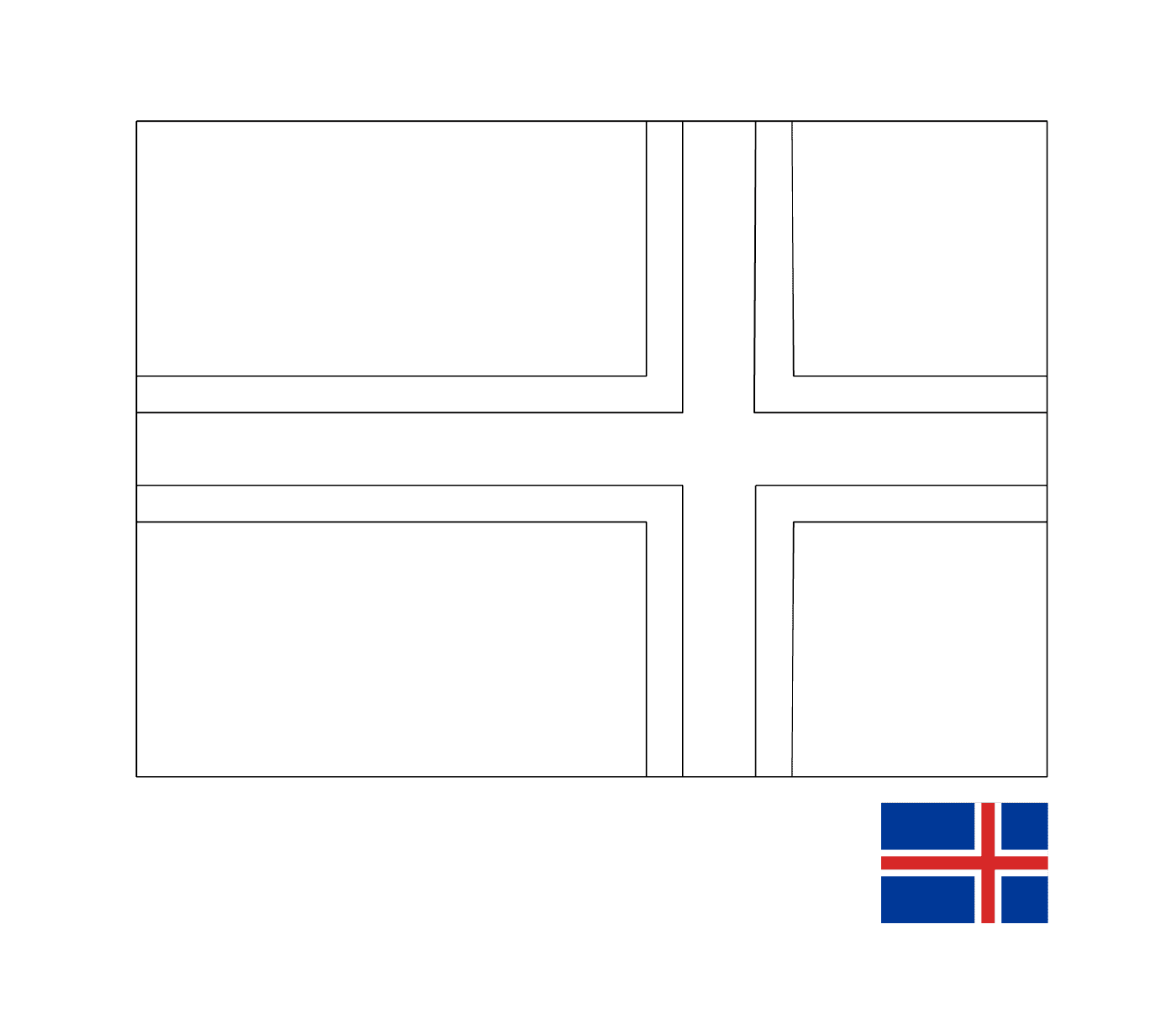  Bandeira da Islândia 