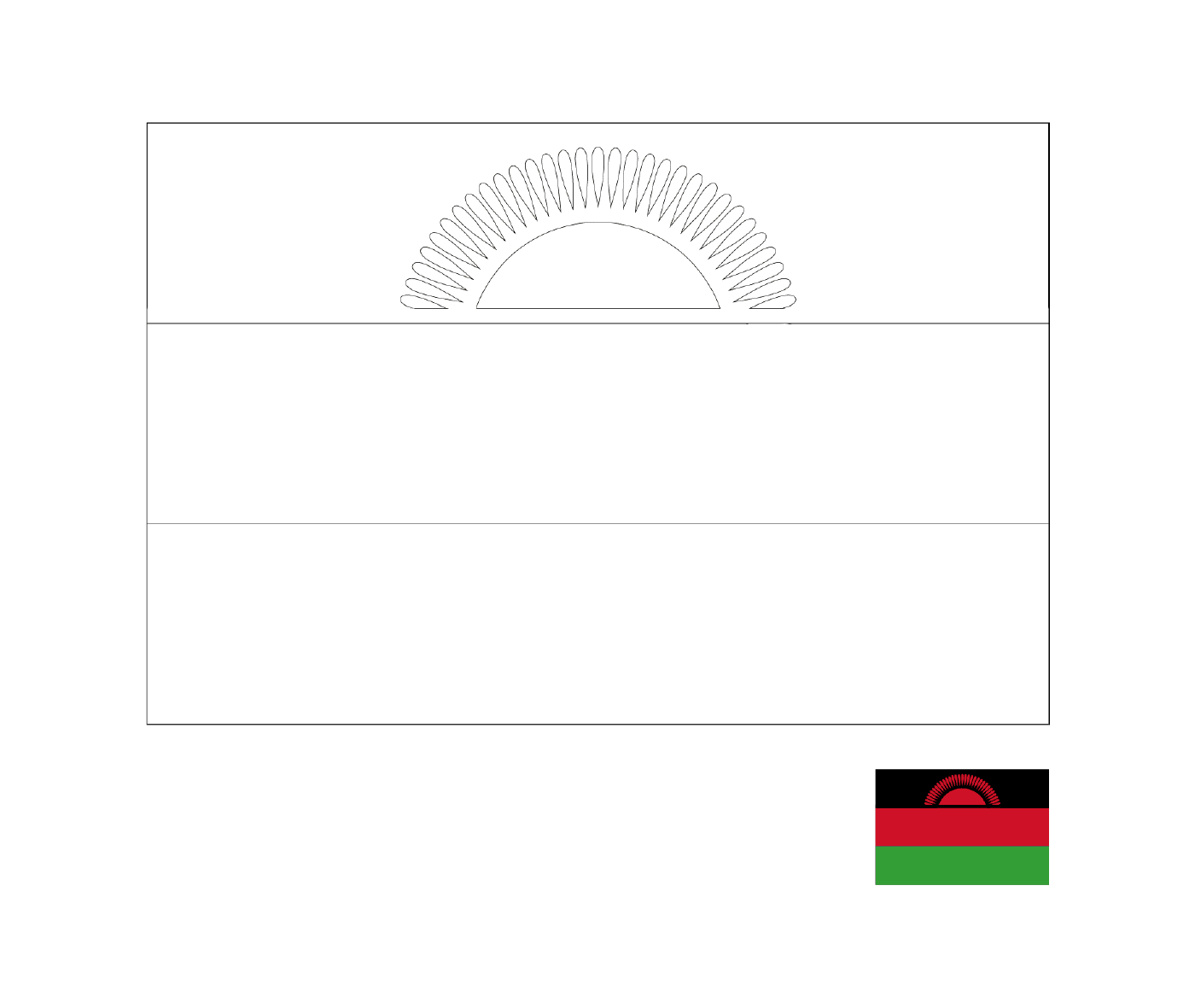  मलावी का झंडा 