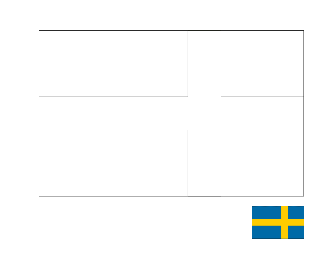  Bandeira da Suécia 
