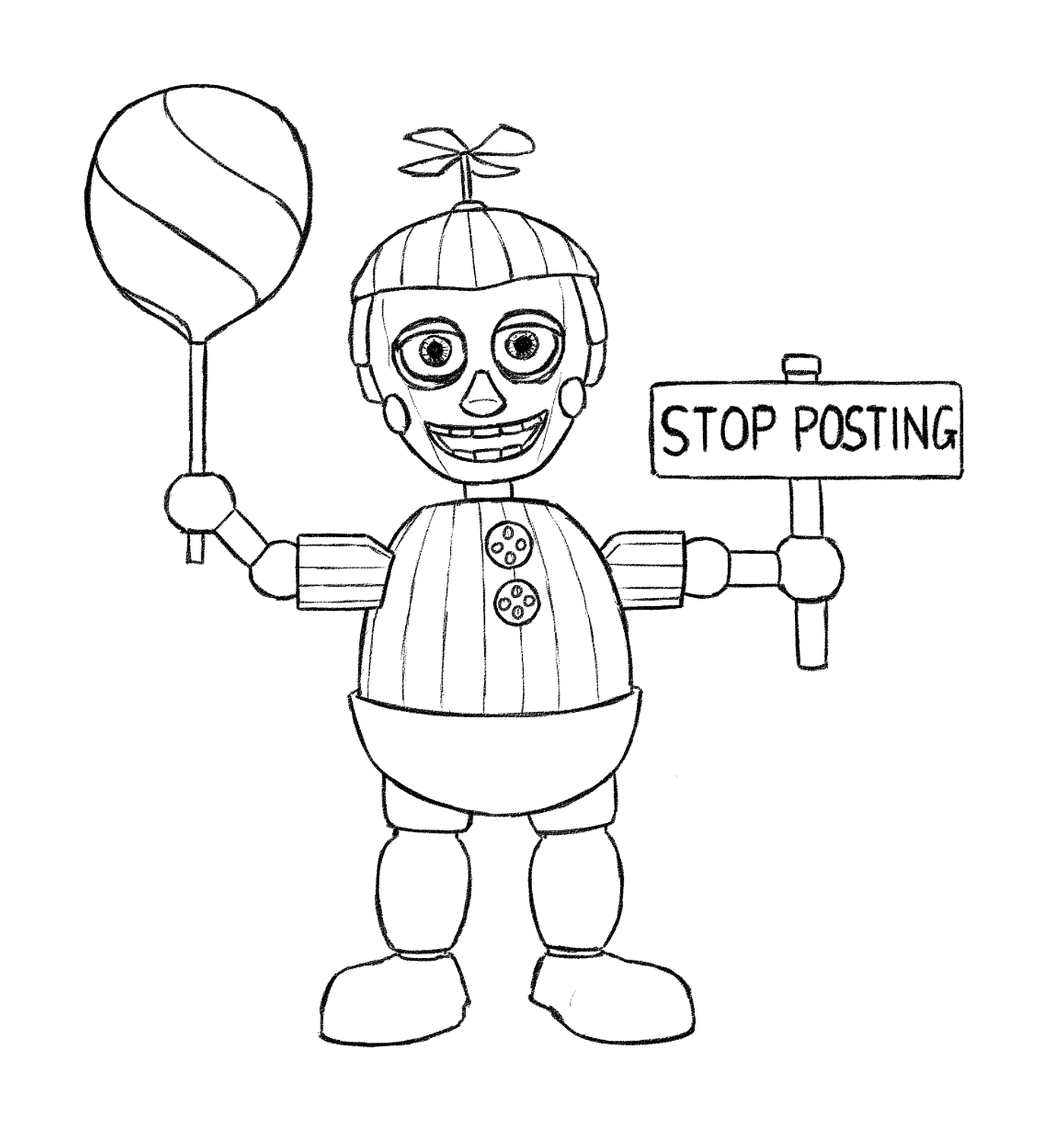 Um personagem de brinquedo segurando uma bola 