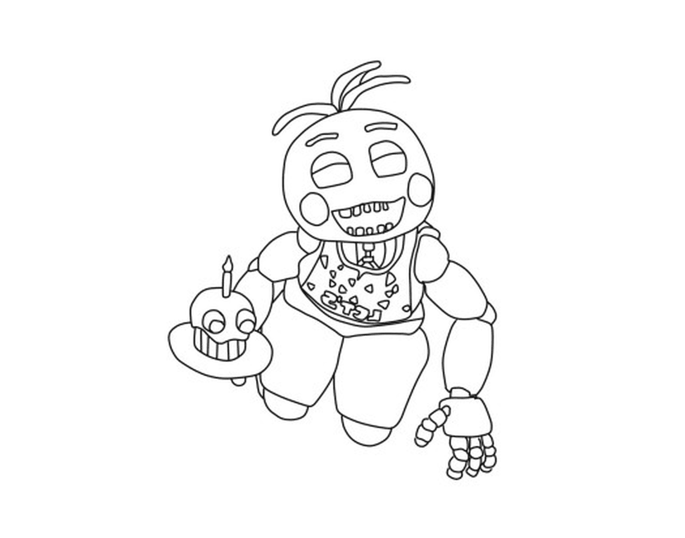  Um personagem com um cupcake 