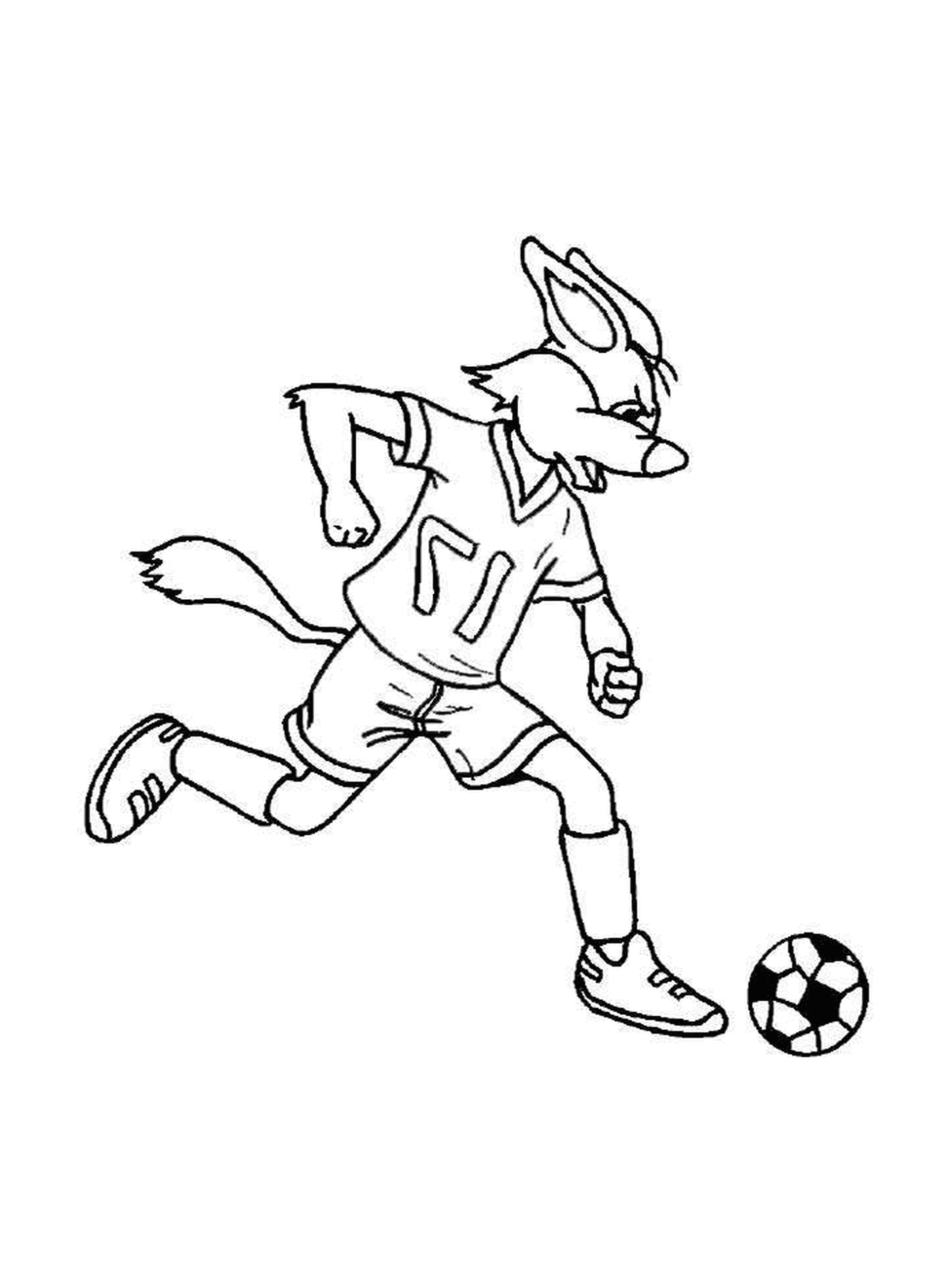  兔子踢足球 