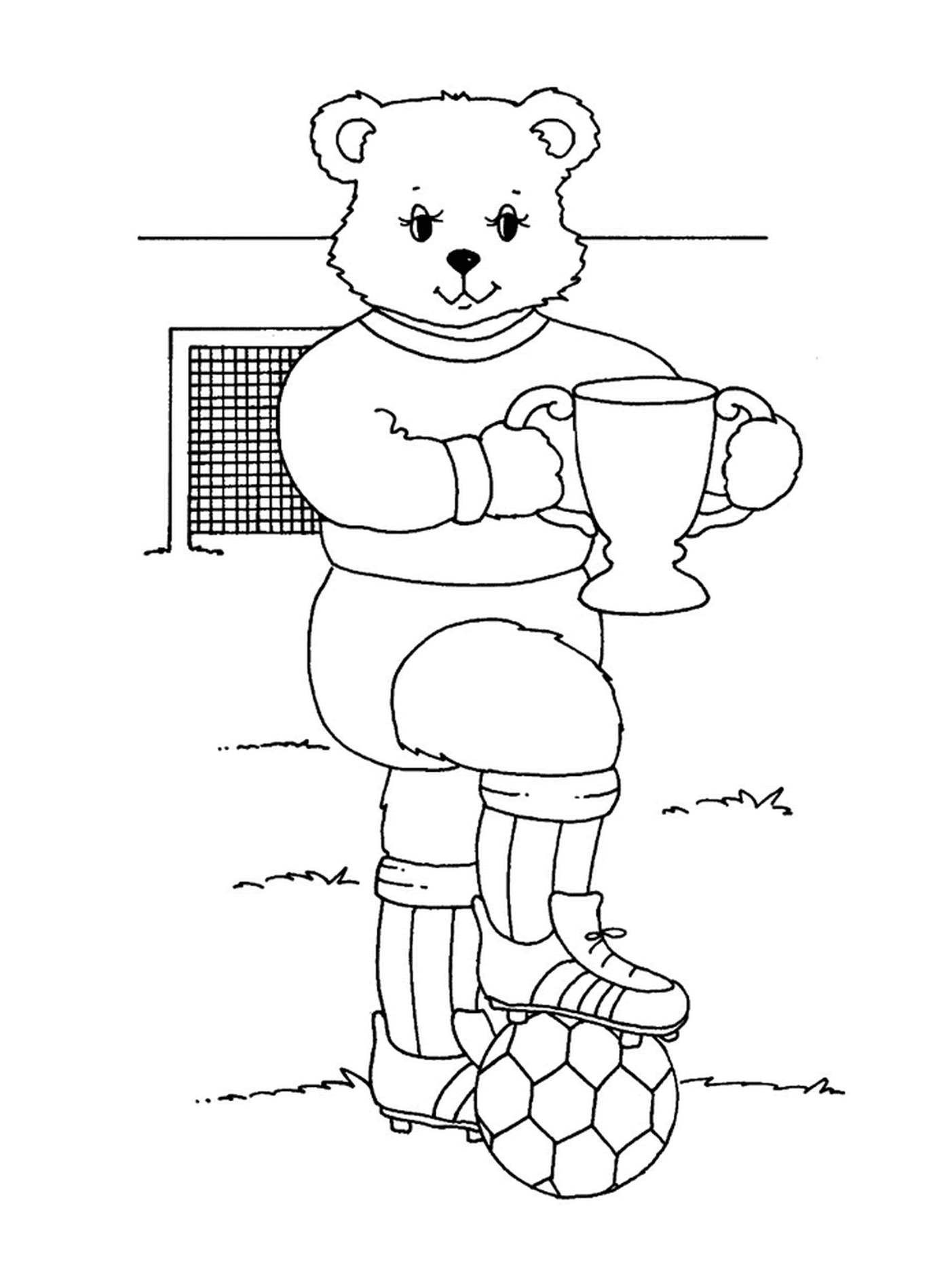  玩足球的熊熊 