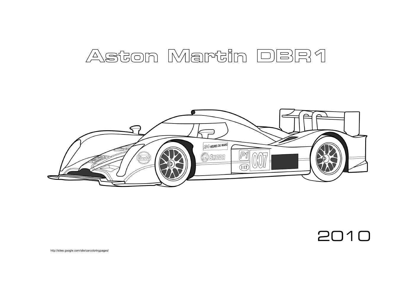  Carros de corrida Aston Martin DBR1 2010 