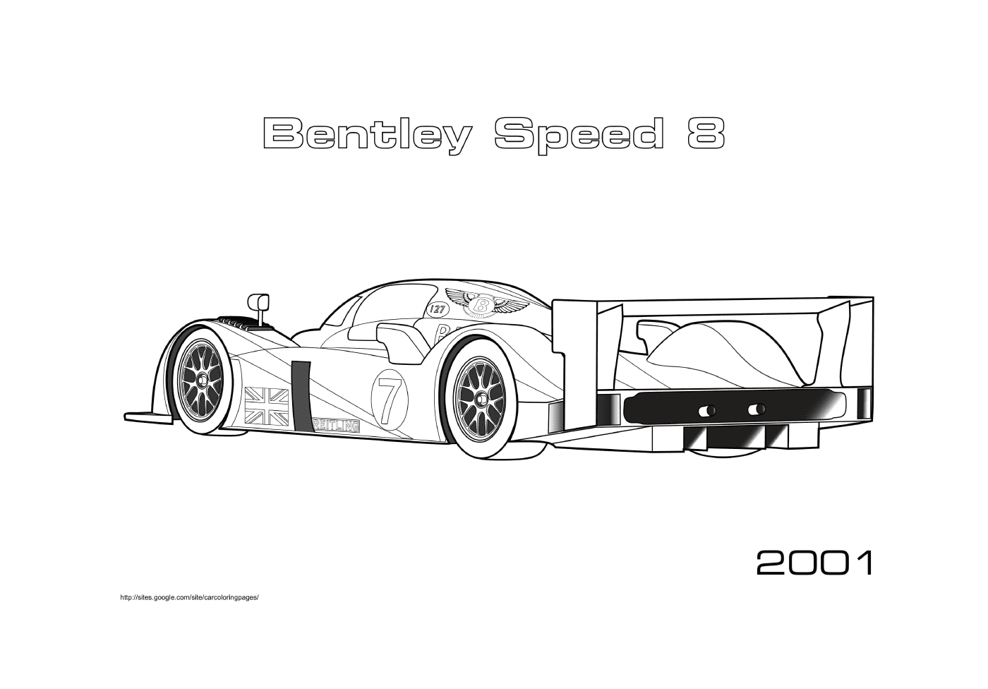  Bentley Speed 8 2001 carro de corrida 