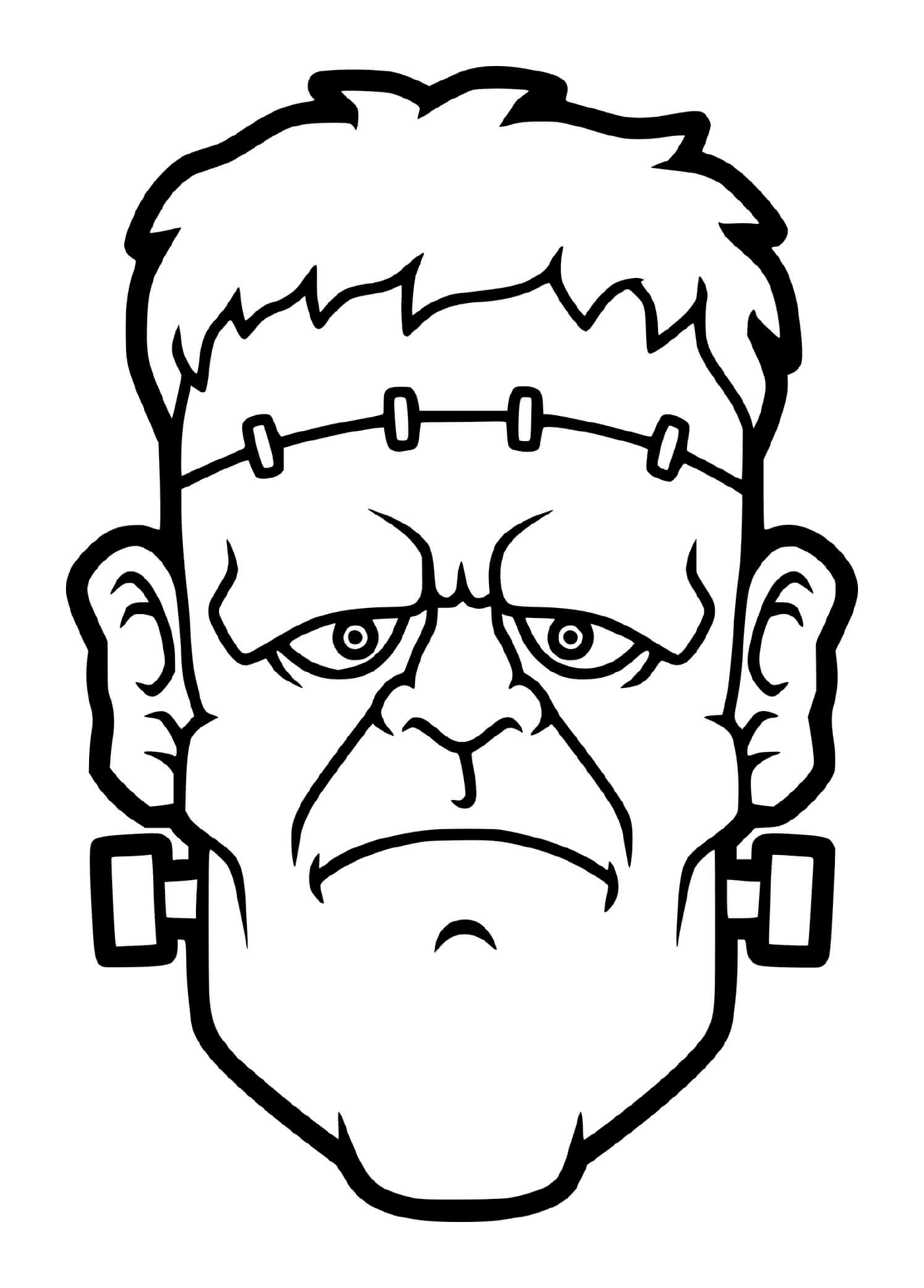  A cabeça realista de Frankenstein 