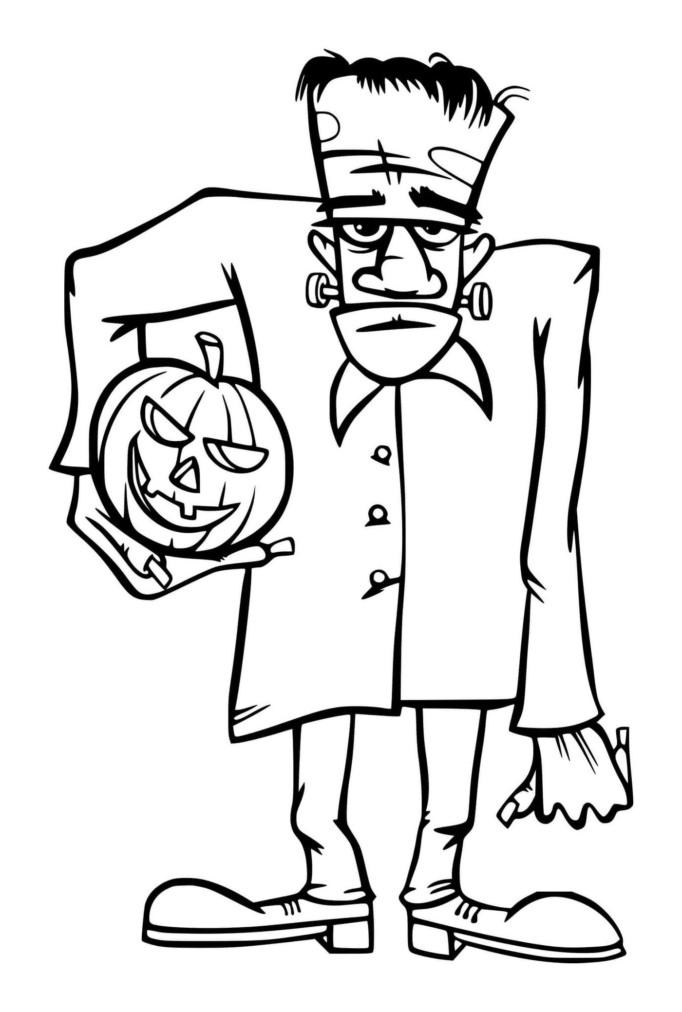  Frankenstein com uma abóbora 