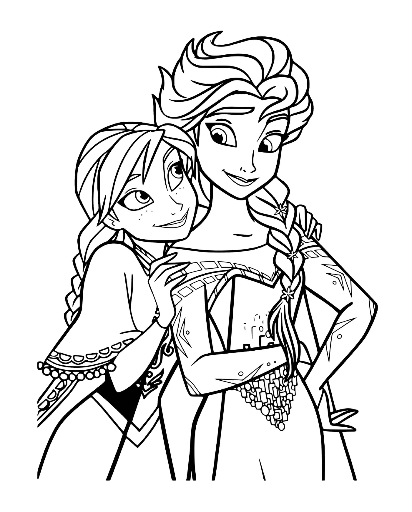  Elsa e Anna, melhores amigas 