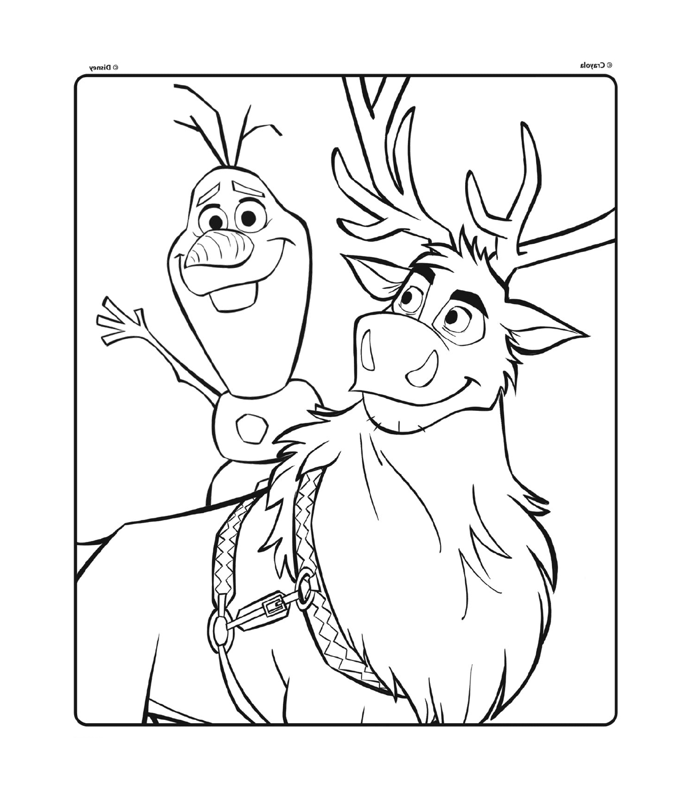  Olaf e Sven da Disney A Rainha da Neve 2 