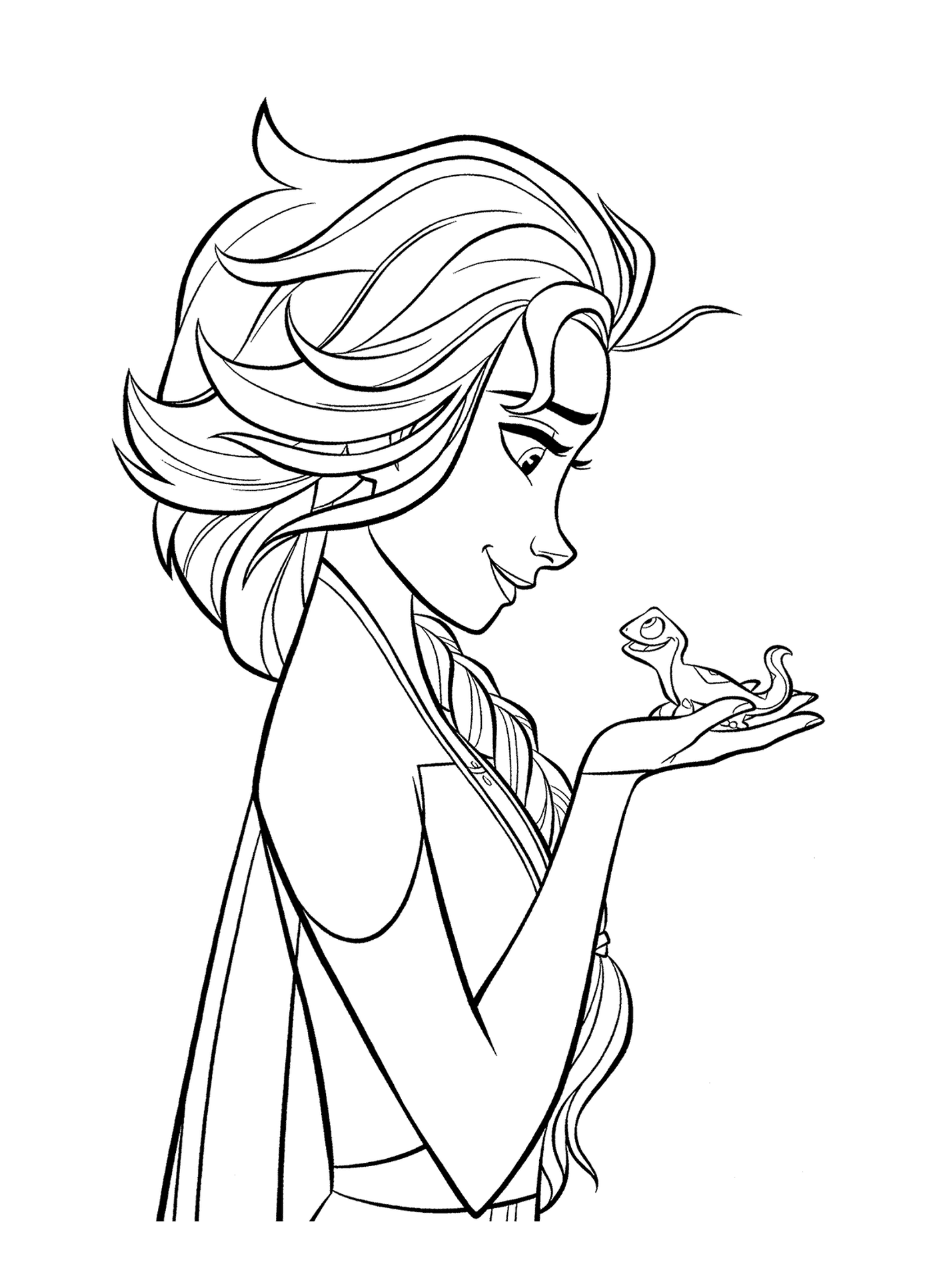  Elsa com o lagarto Bruni da Rainha das Neves 2 