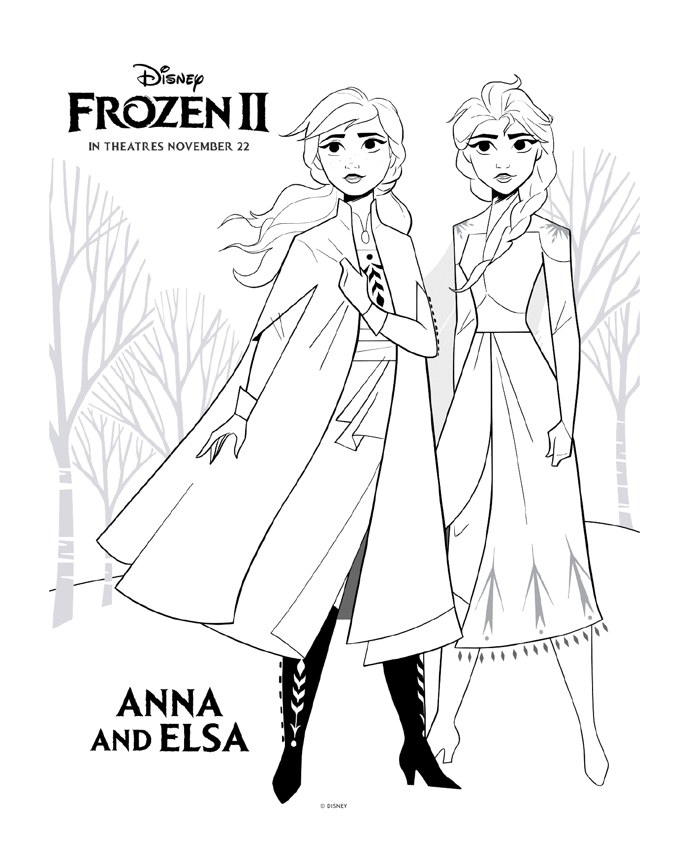  Anna e Elsa da Rainha da Neve 2 