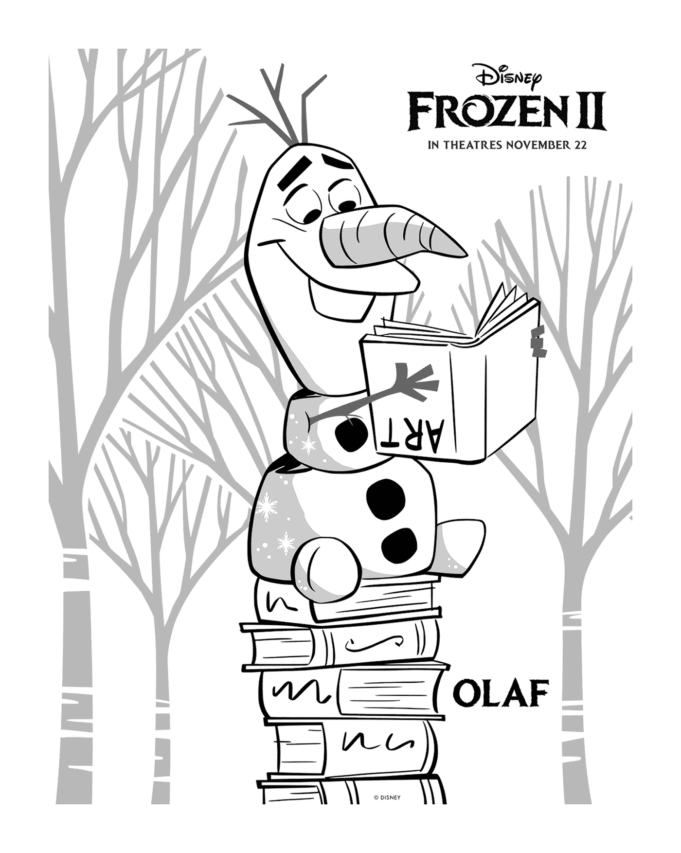  Olaf gosta de ler na Disney's Snow Queen 2 