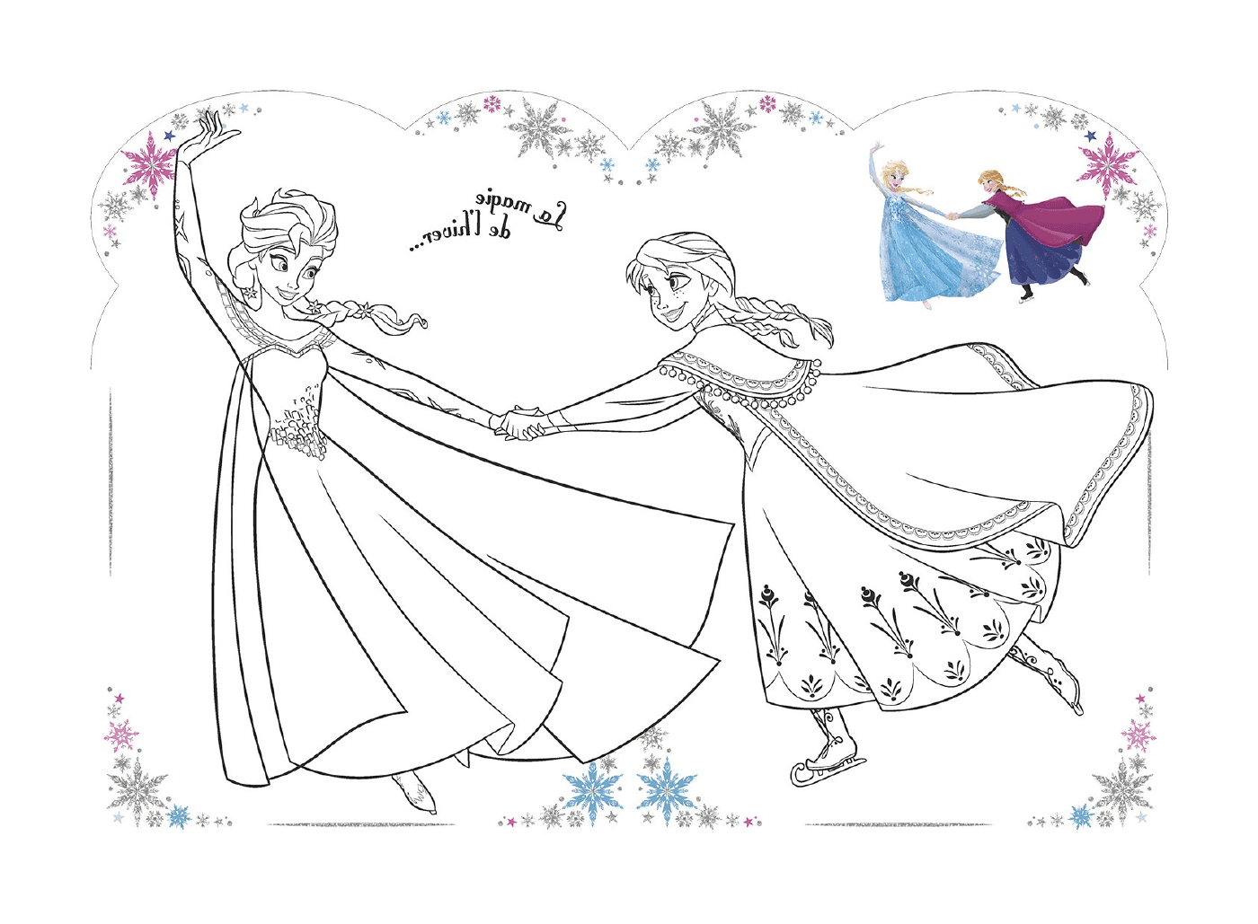  A magia do inverno com Elsa e Anna 
