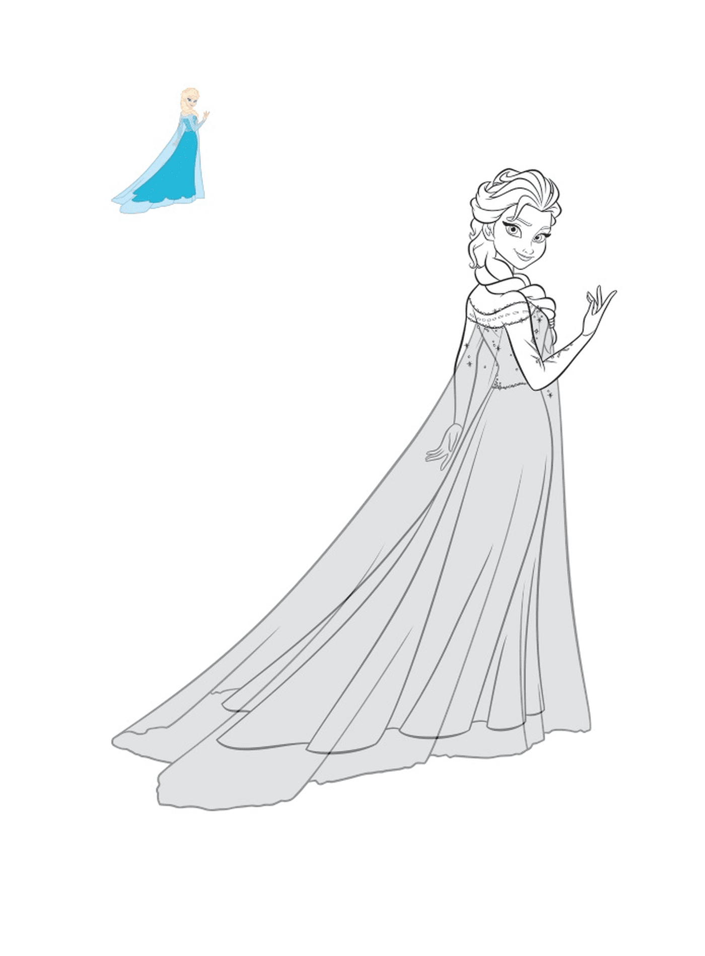  Elsa em vestido de baile 
