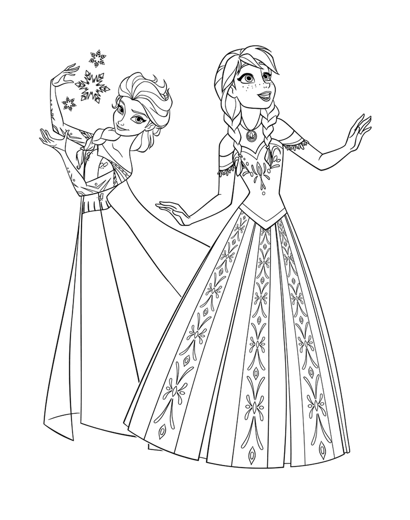  Anna e Elsa, Princesas da Rainha da Neve 