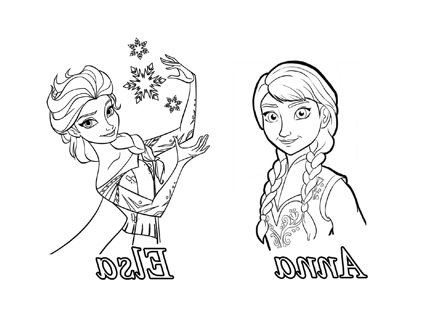  Anna e Elsa, Rainha da Neve, em um quarto 