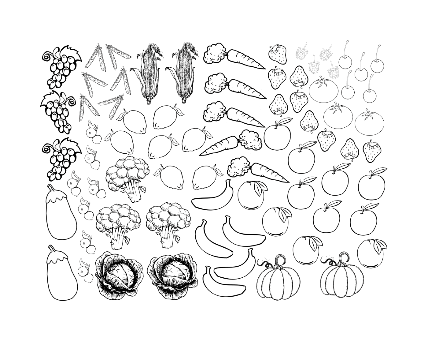  Frutas e legumes em ilustração 