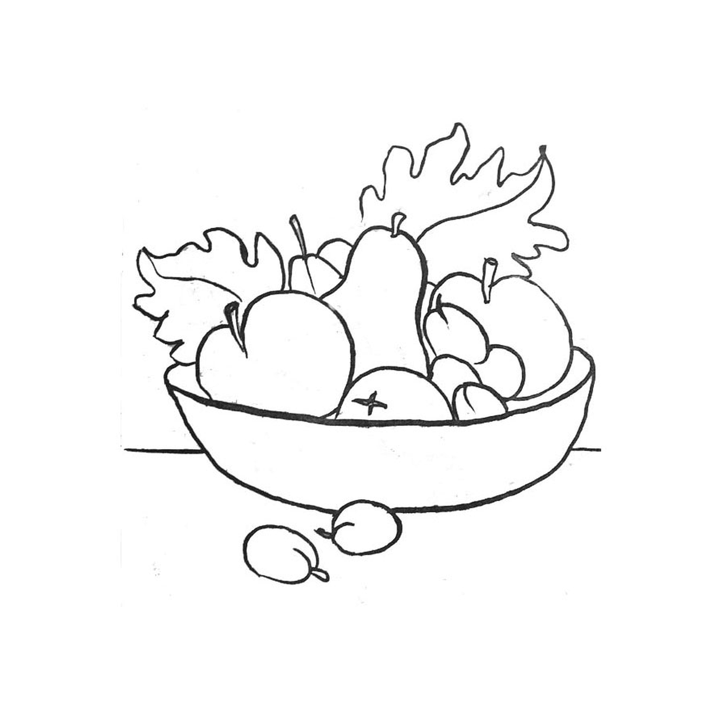  碗里装满新鲜水果, 