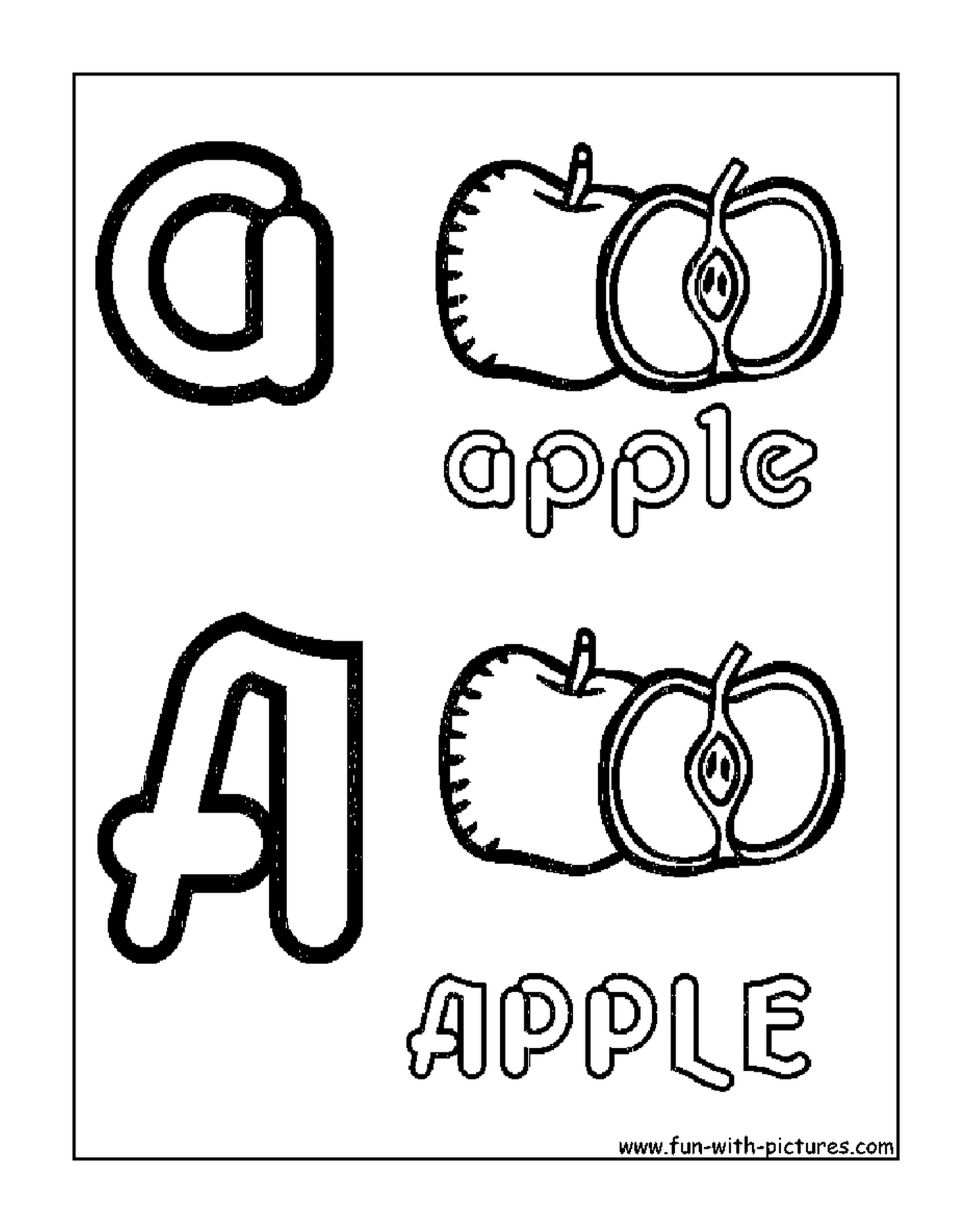  在字母表中的苹果 