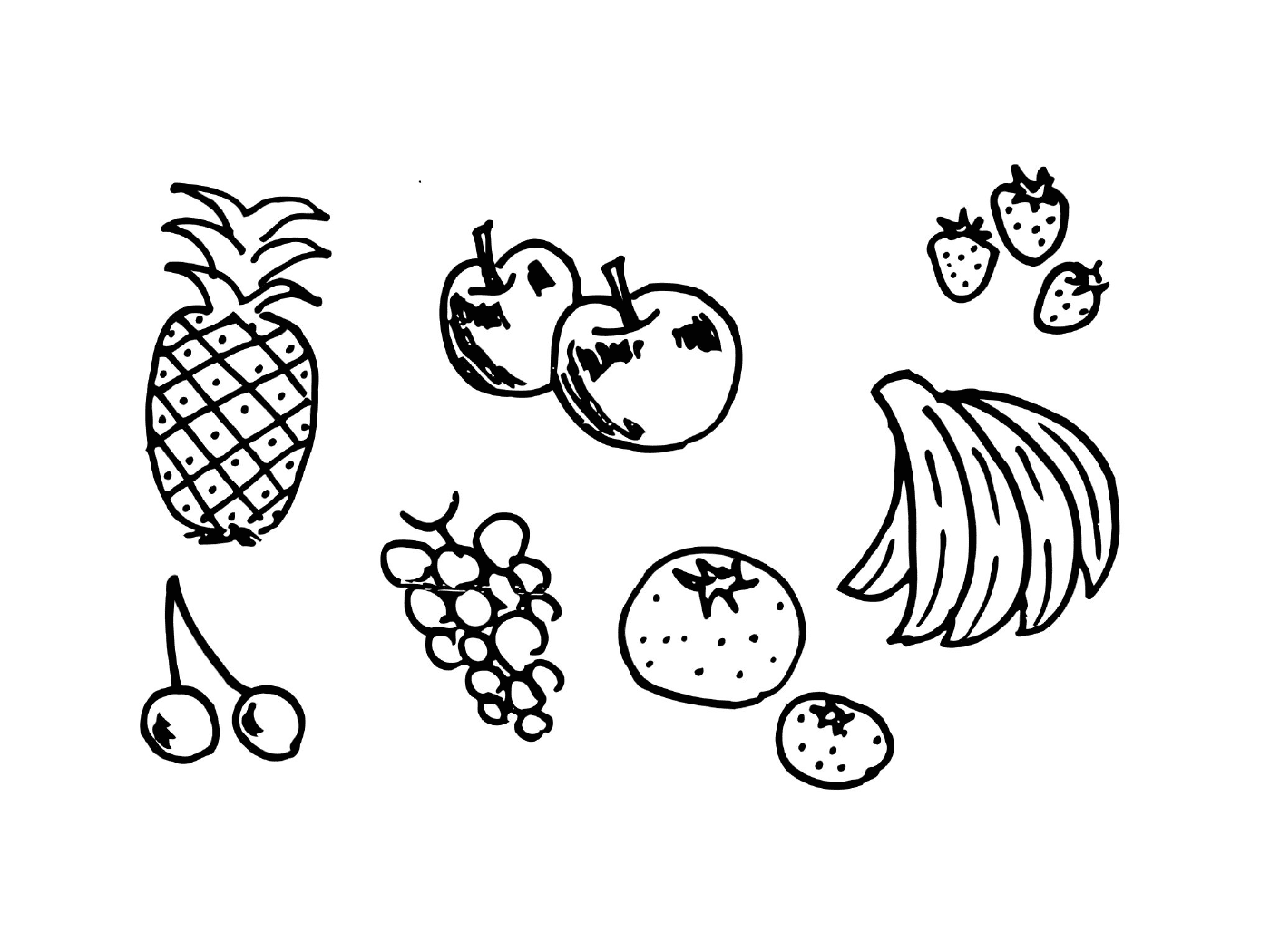  Sortimento de várias frutas 