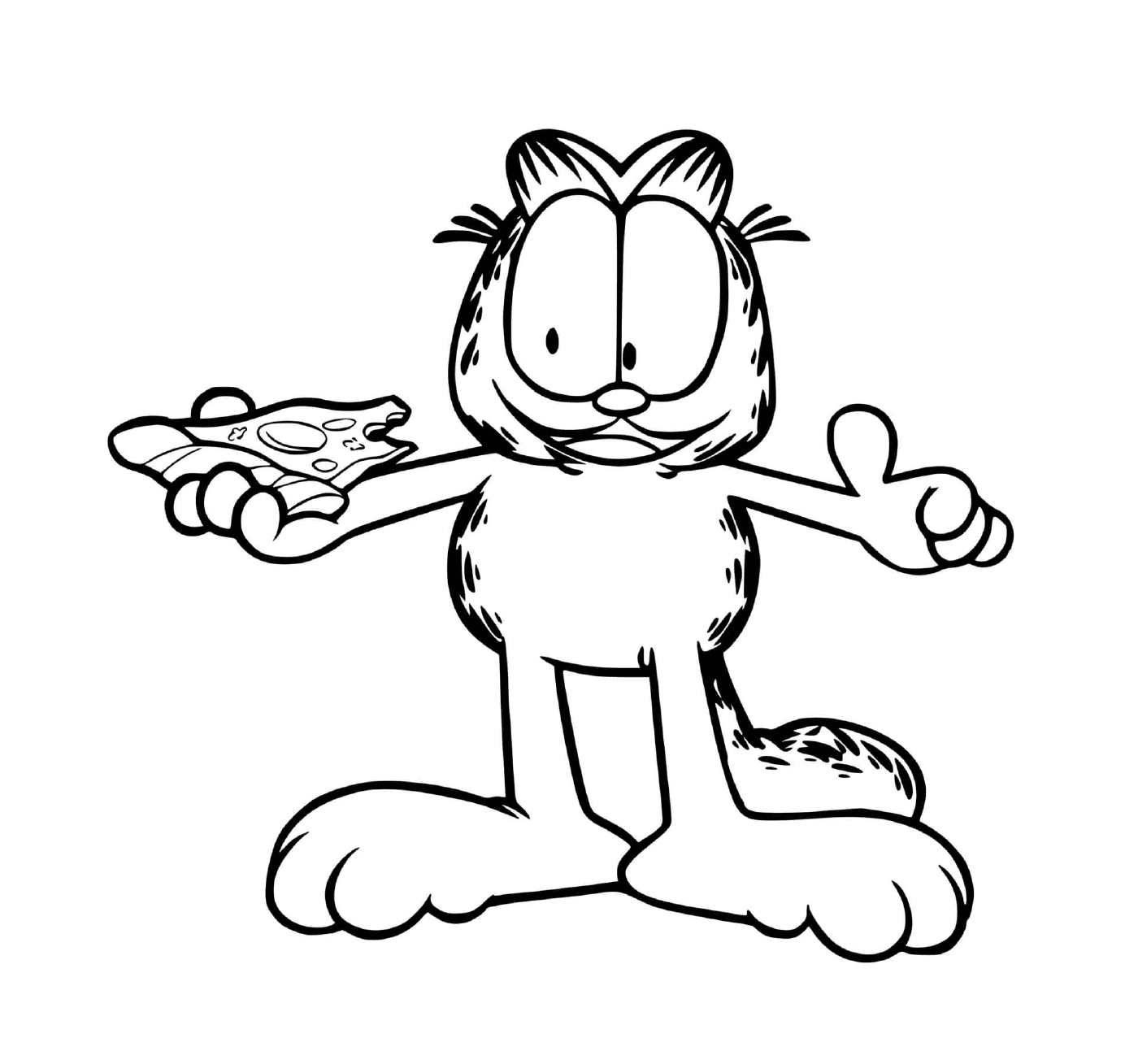  Garfield come pizza 