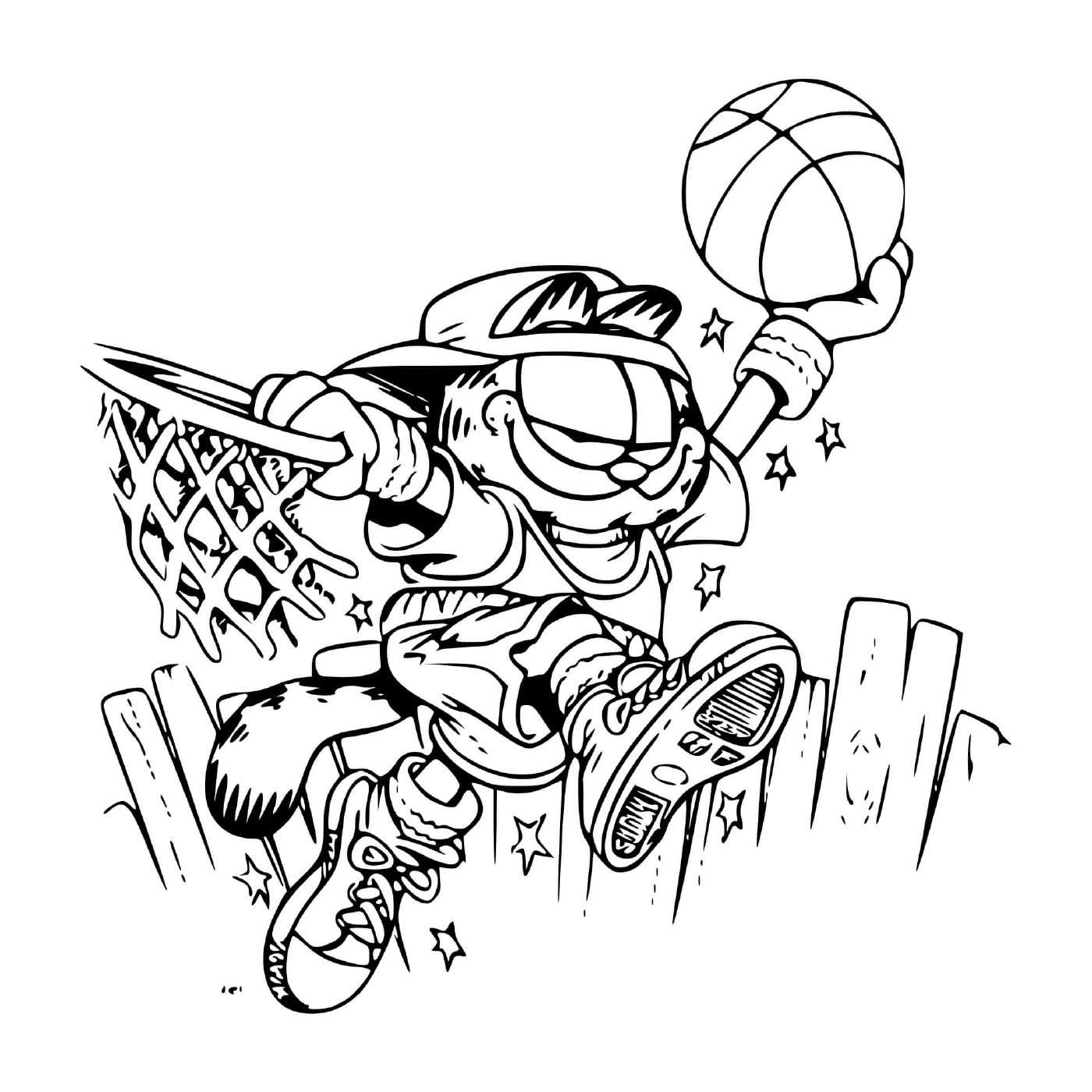  Garfield joga basquete 