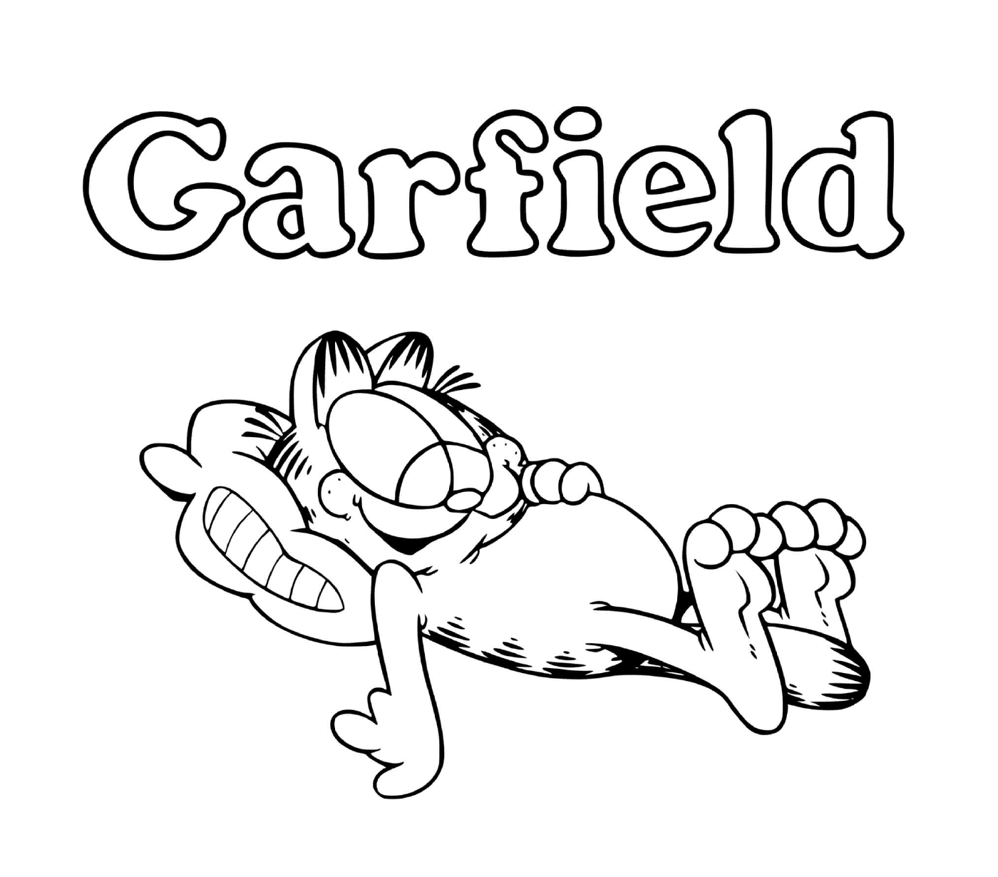  Garfield gosta de comer e dormir 