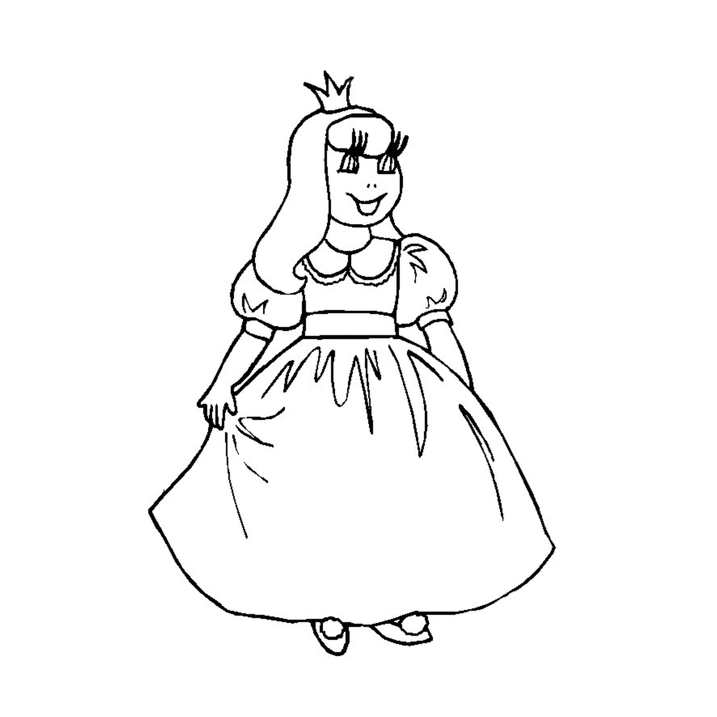  Uma menina vestida de princesa 