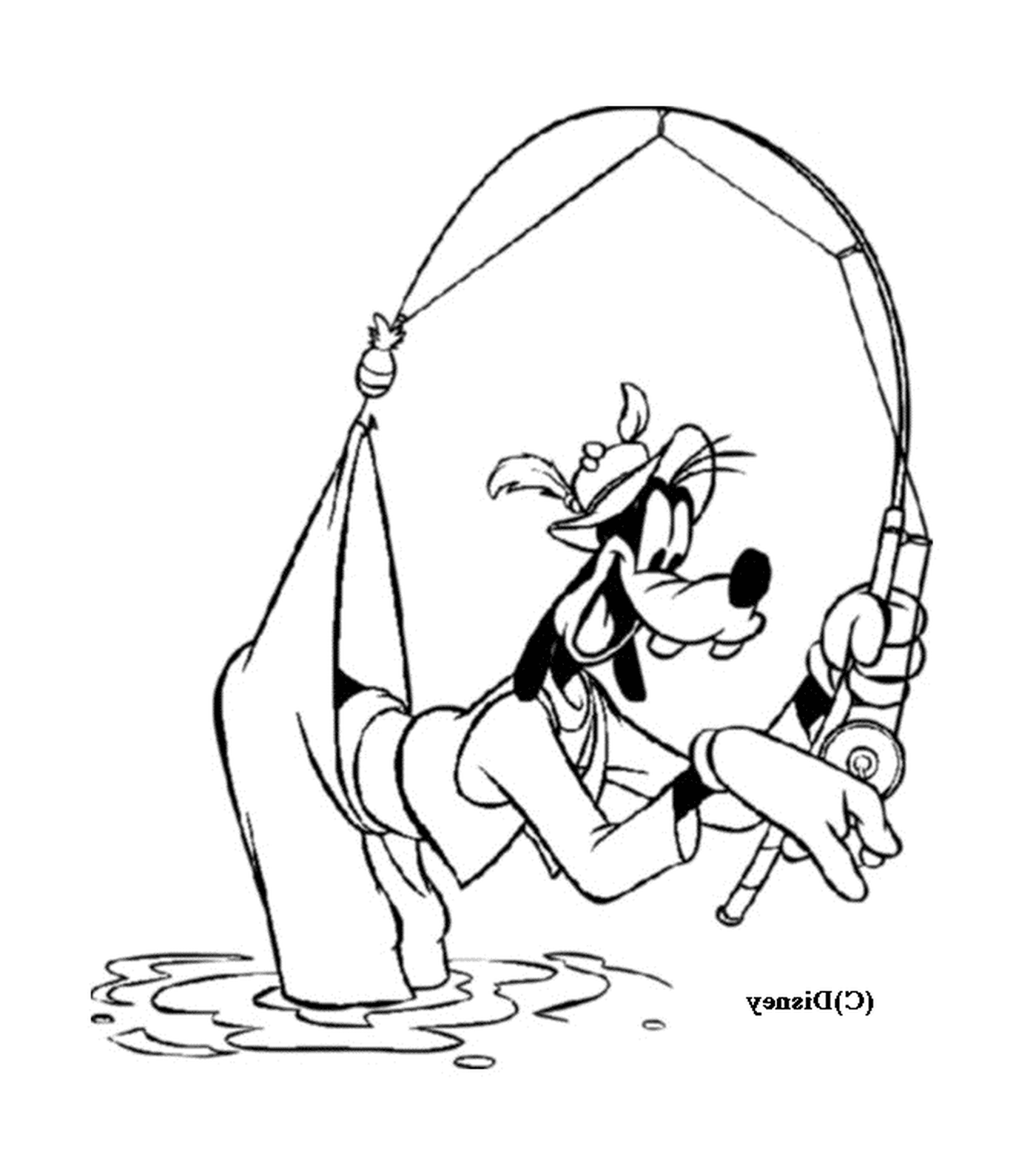  Pesca Dingo com uma vara de pesca 