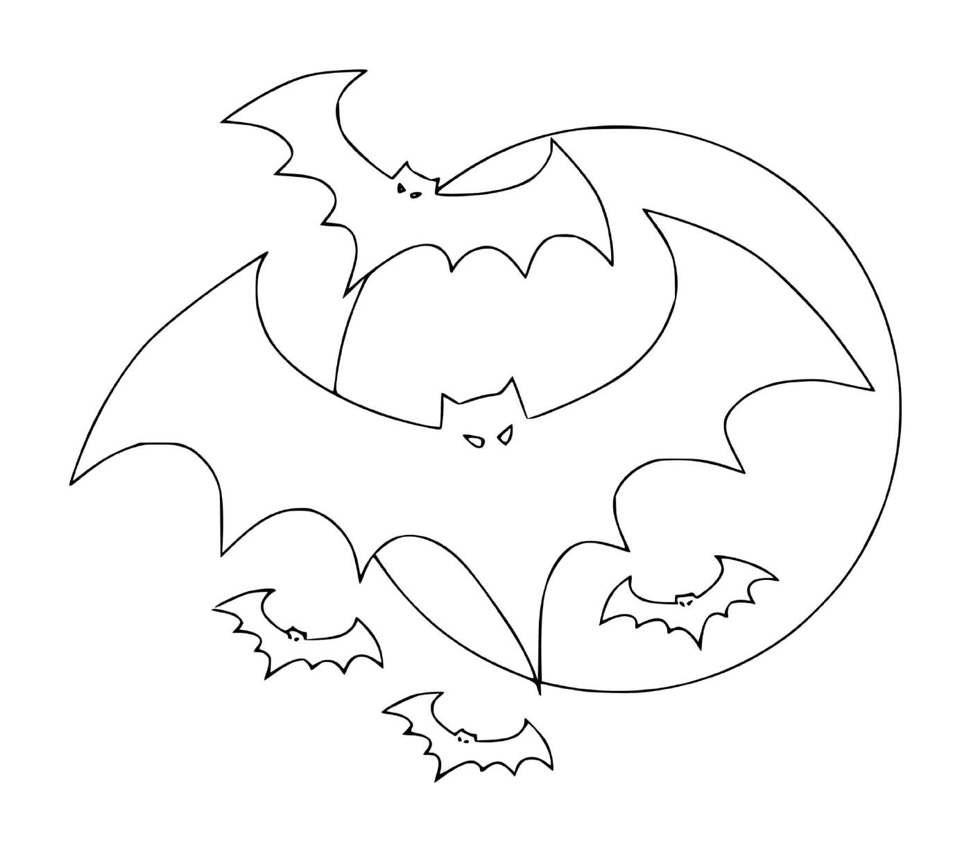  Vários morcegos em voo 