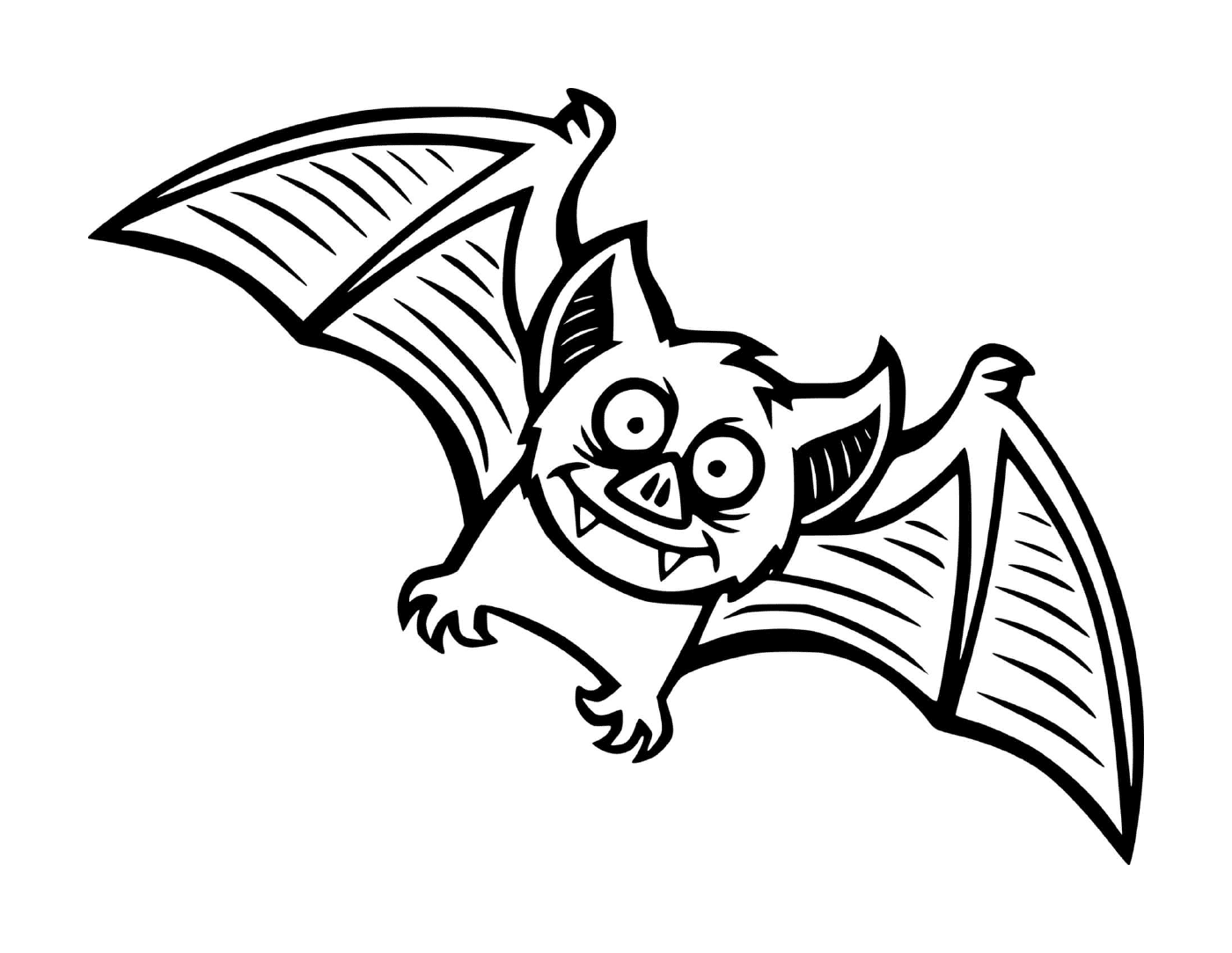  morcego pequeno na versão dos desenhos animados no meio do voo 