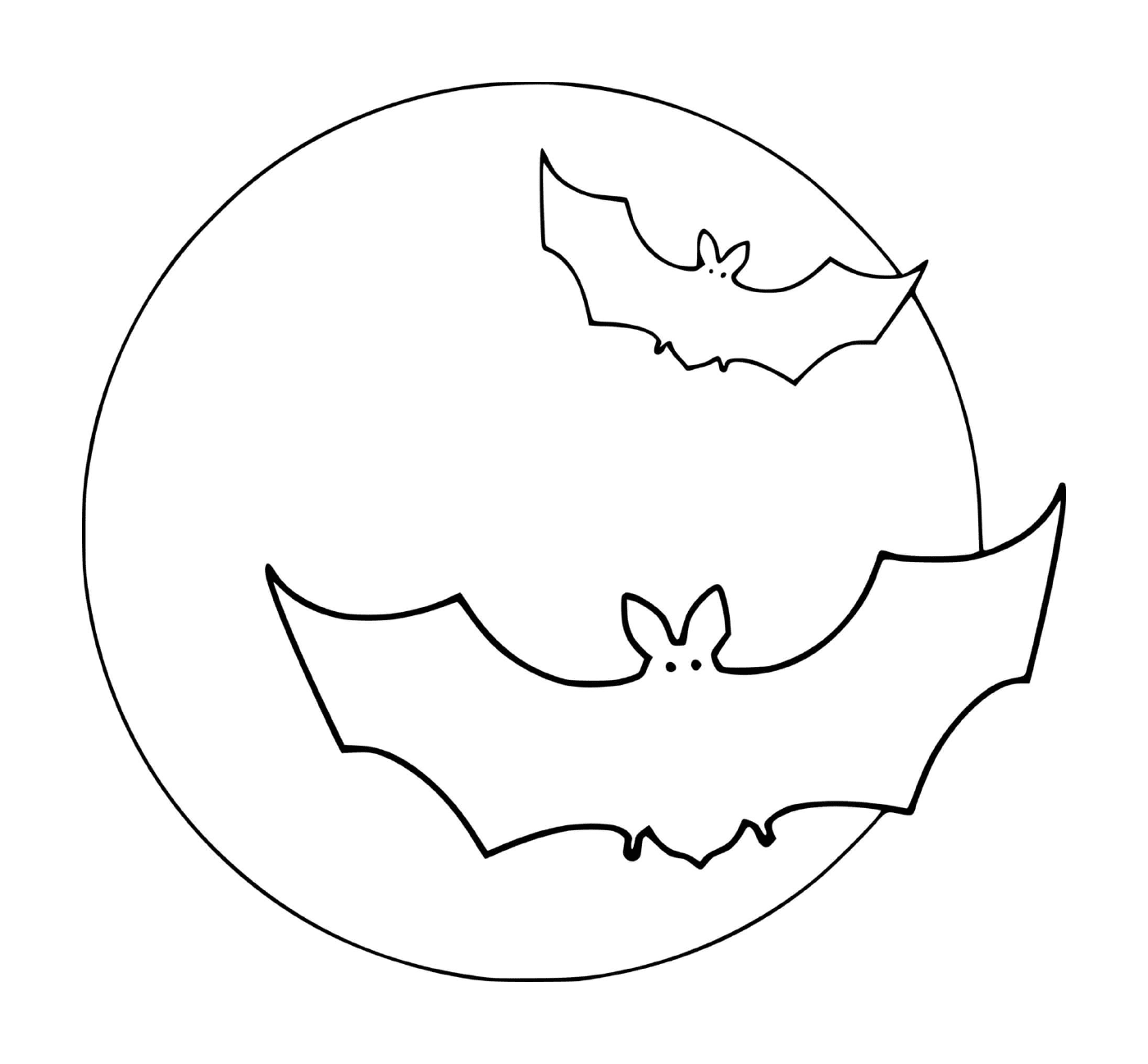  dois morcegos voando na frente de uma lua cheia em 31 de outubro 