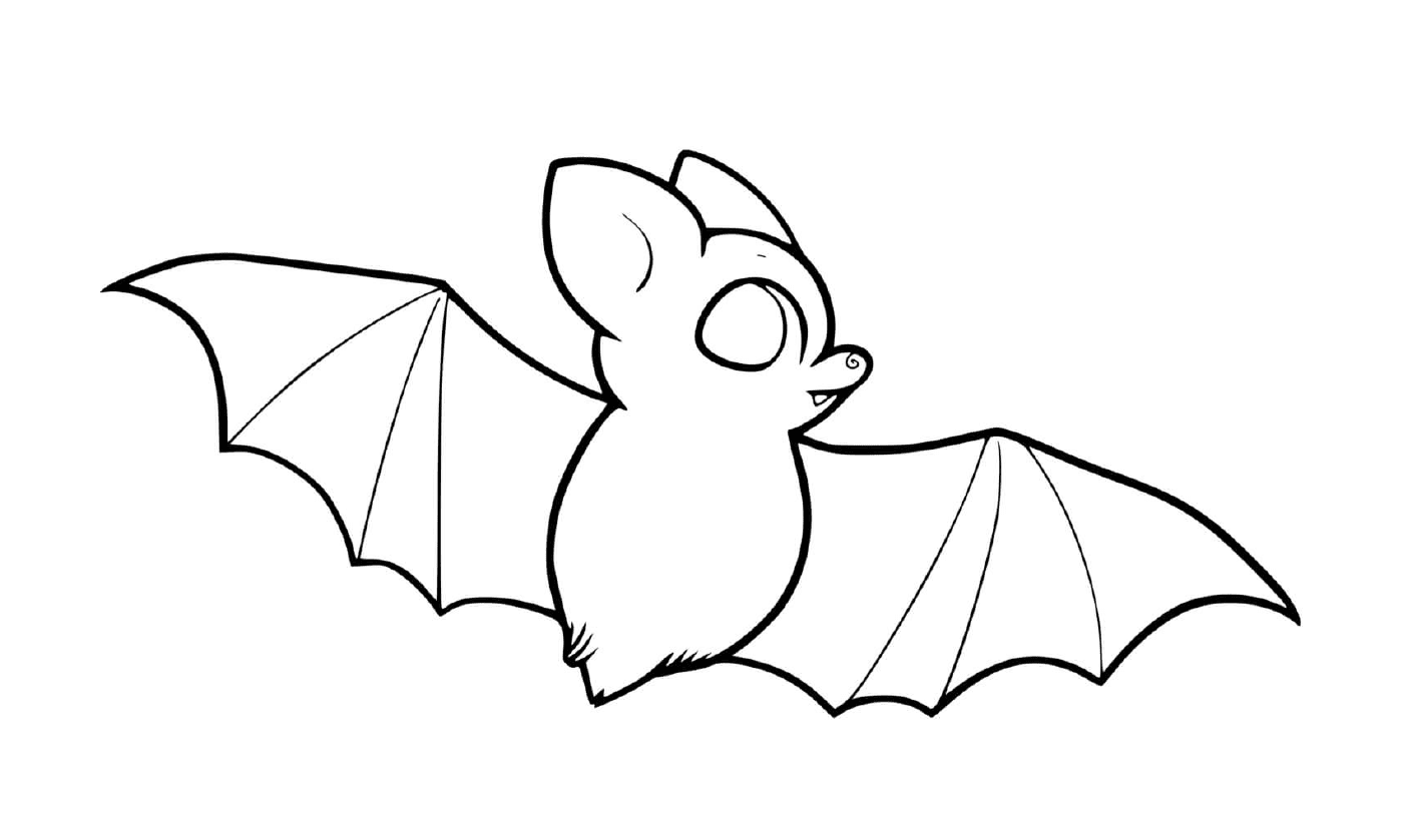  morcego com asas grandes em voo 