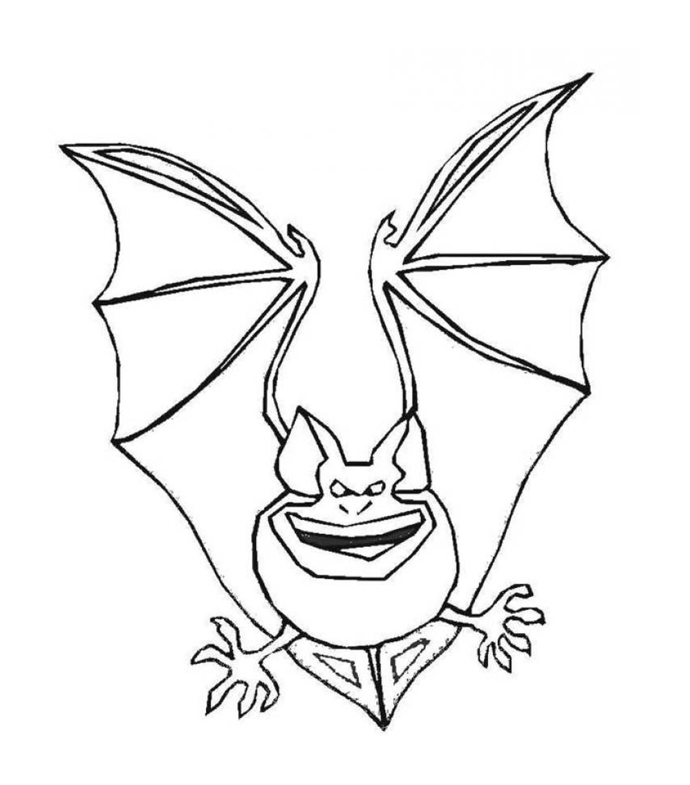  morcego com um rosto sorridente 