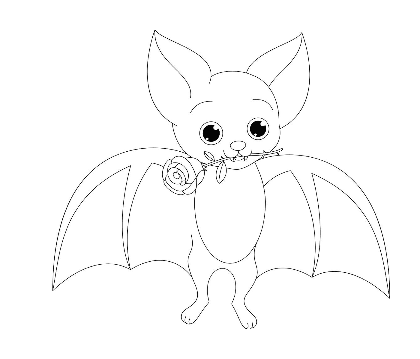  segurando um morcego segurando uma rosa 