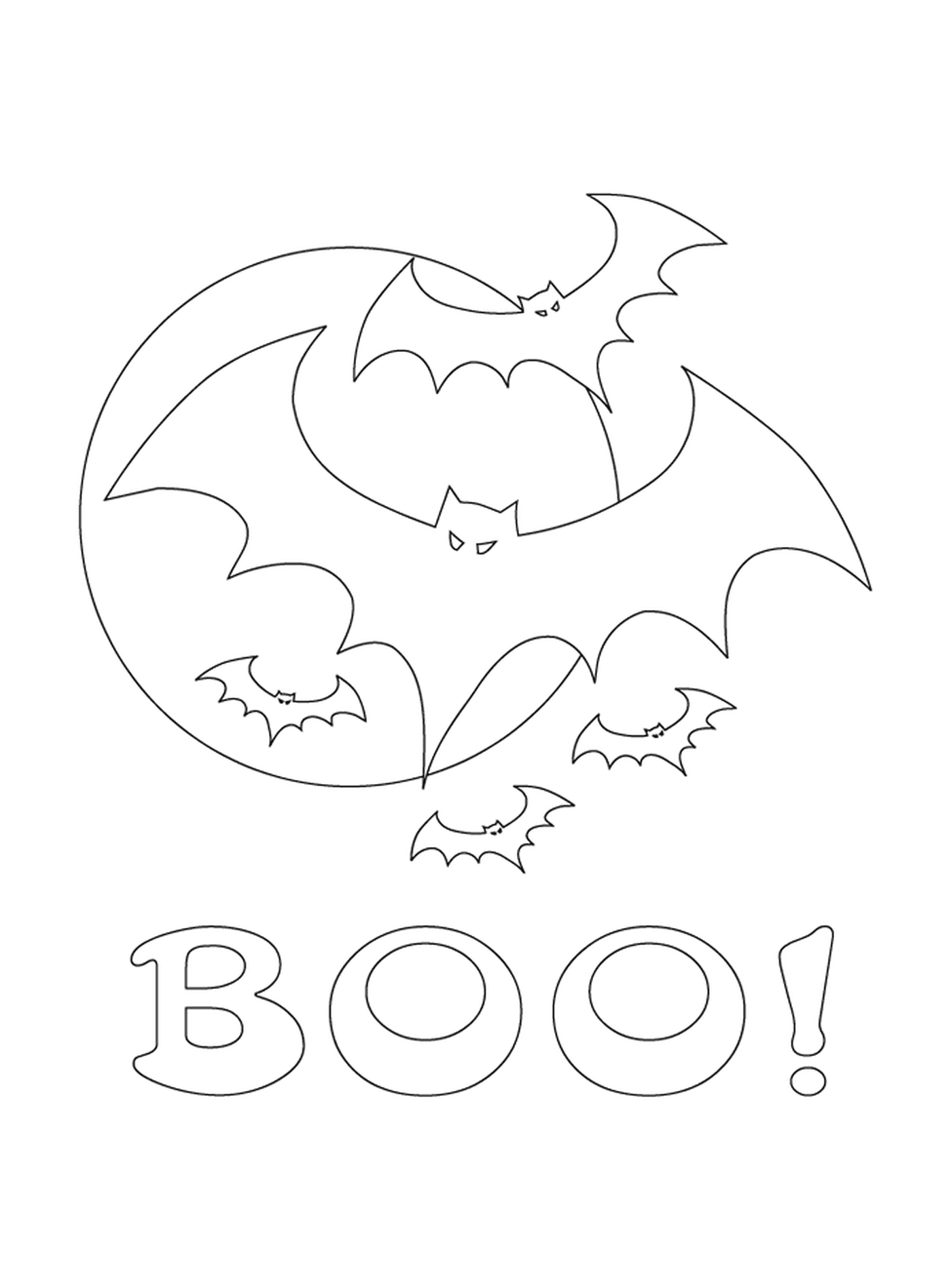  bat e a palavra Boo 