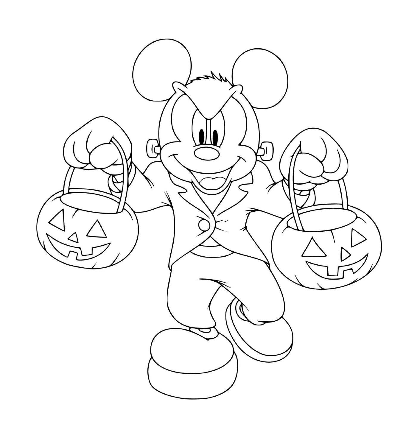  Mickey Mouse Frankenstein monstro zumbi 