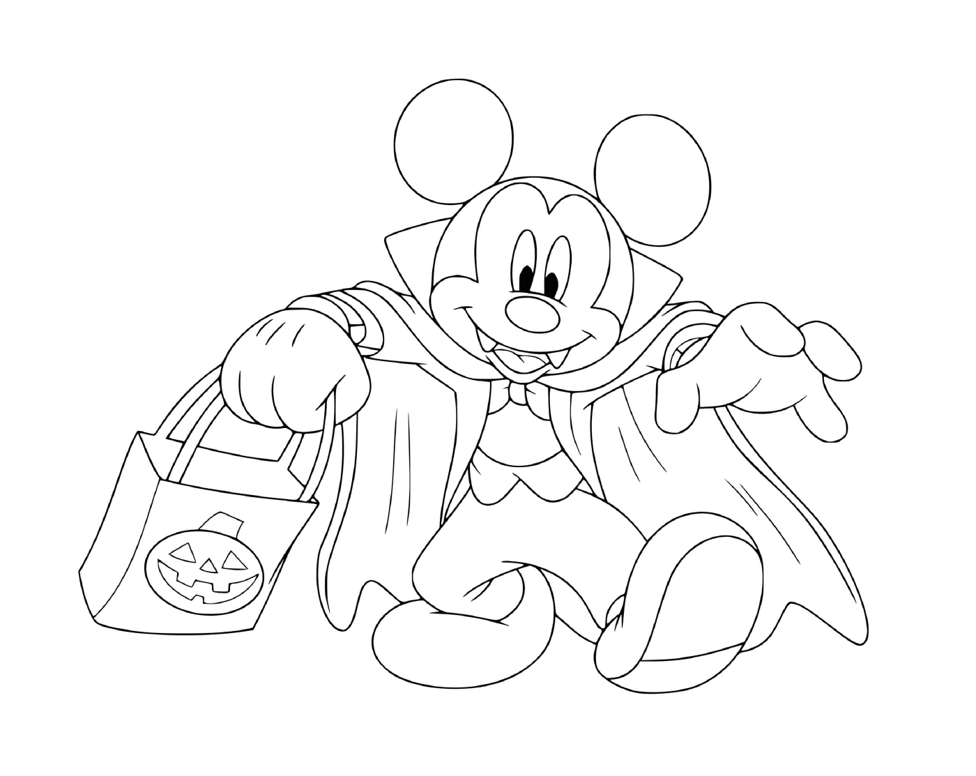  Mickey Mouse com abóbora 