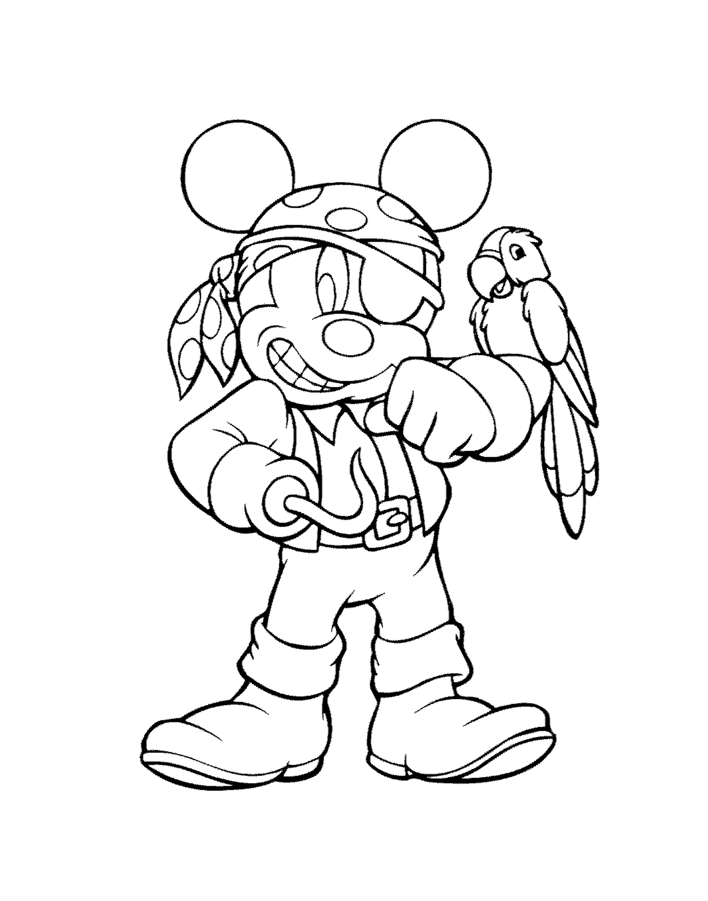  Pirata Mickey Mickey em Halloween 