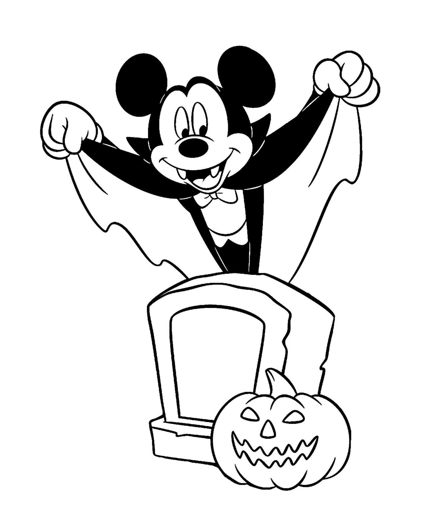  Vampiro Mickey em Halloween 