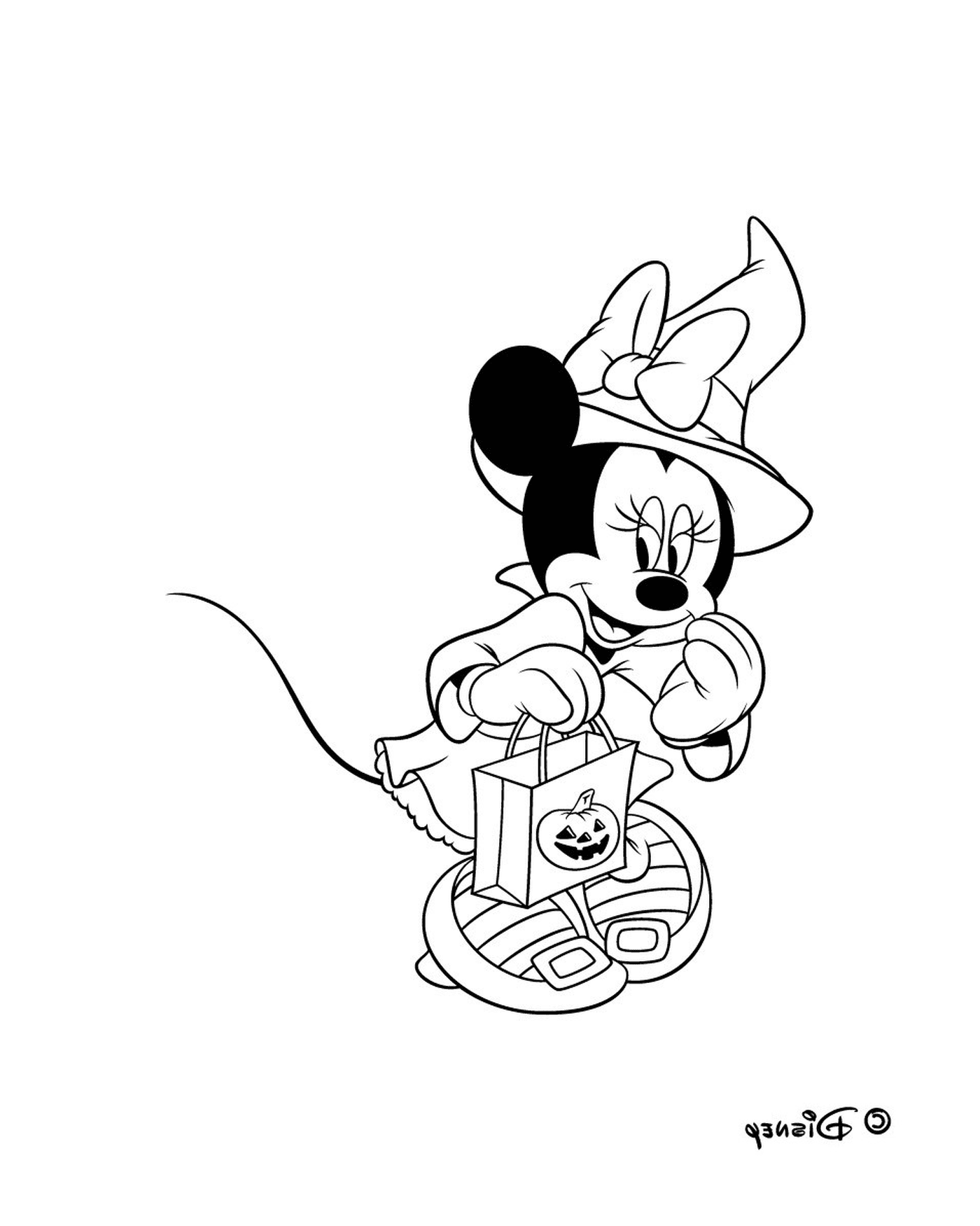  Minnie com um saco de doces 