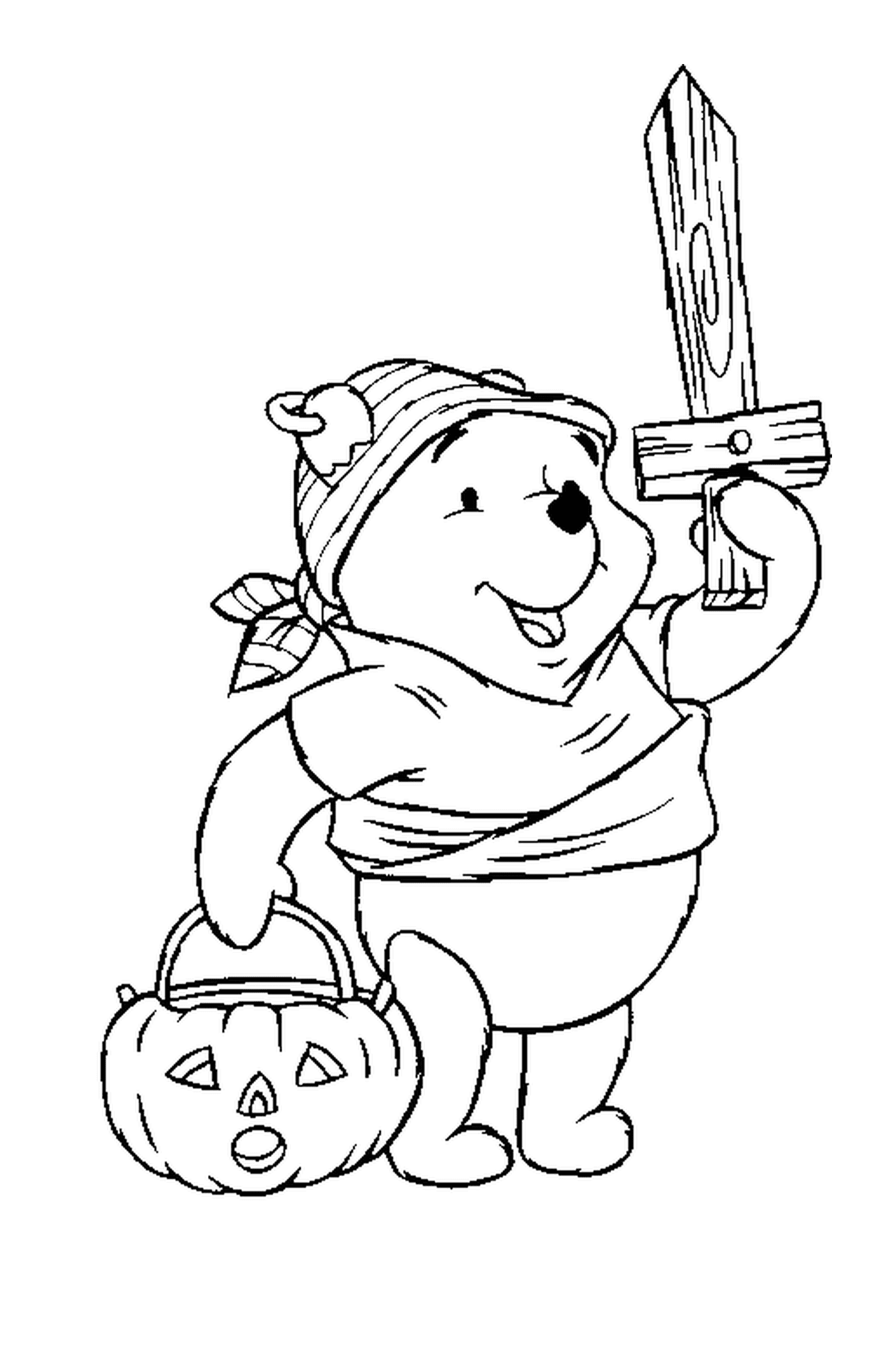  Winnie o Urso no Halloween 
