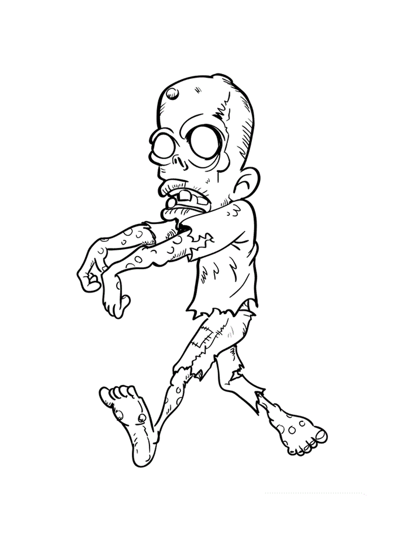  Zombie com pústulas para Halloween 