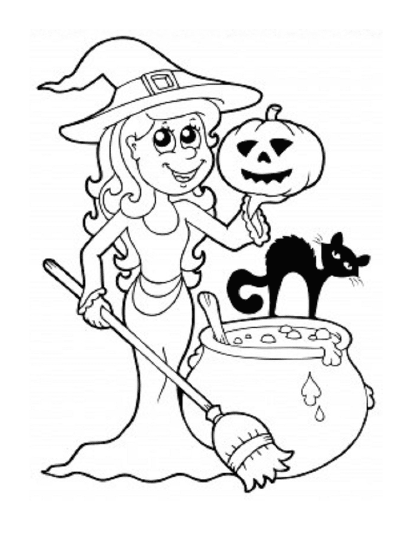  mulher em traje de bruxa segurando uma vassoura 