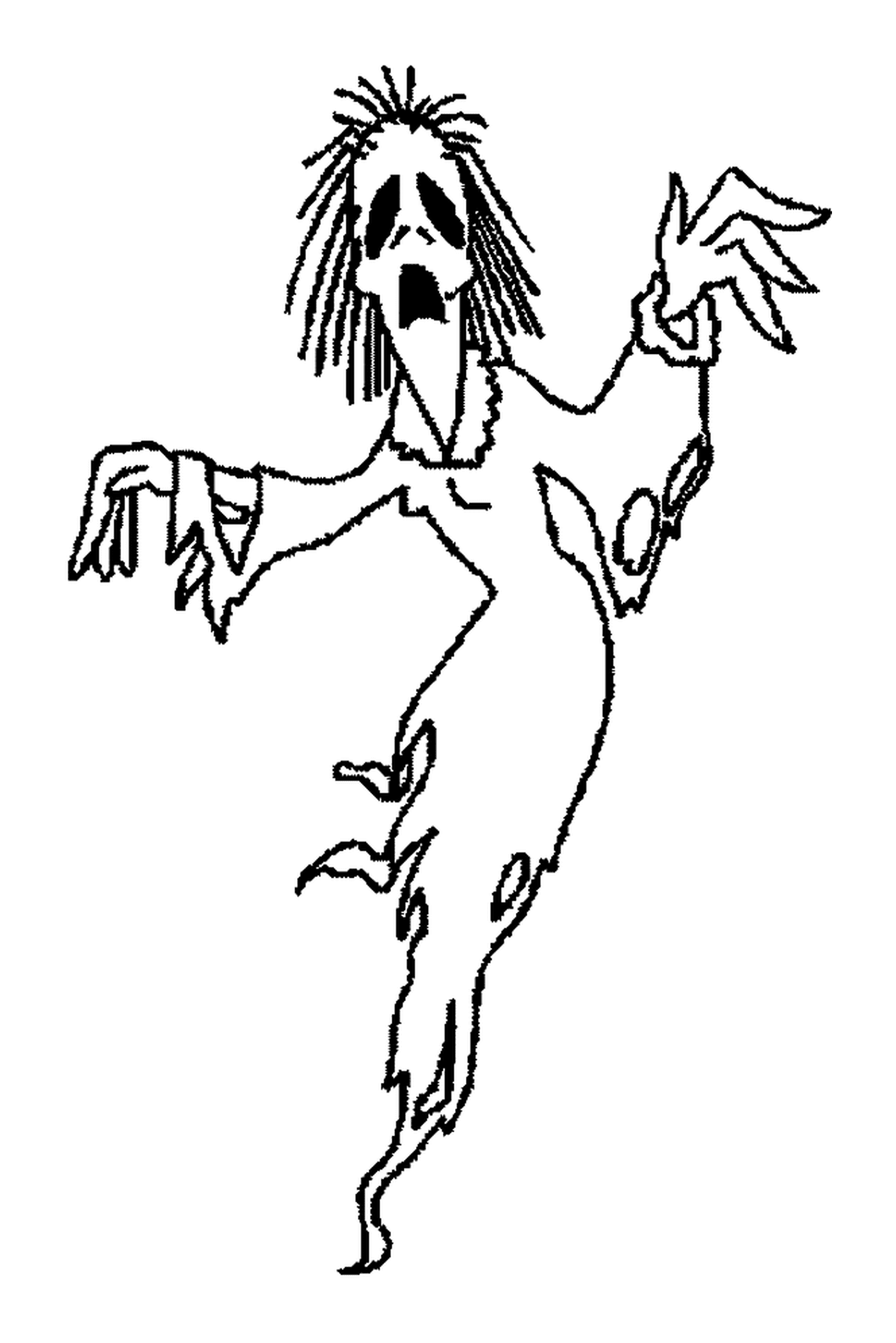  pessoa dançando disfarçada de fantasma 