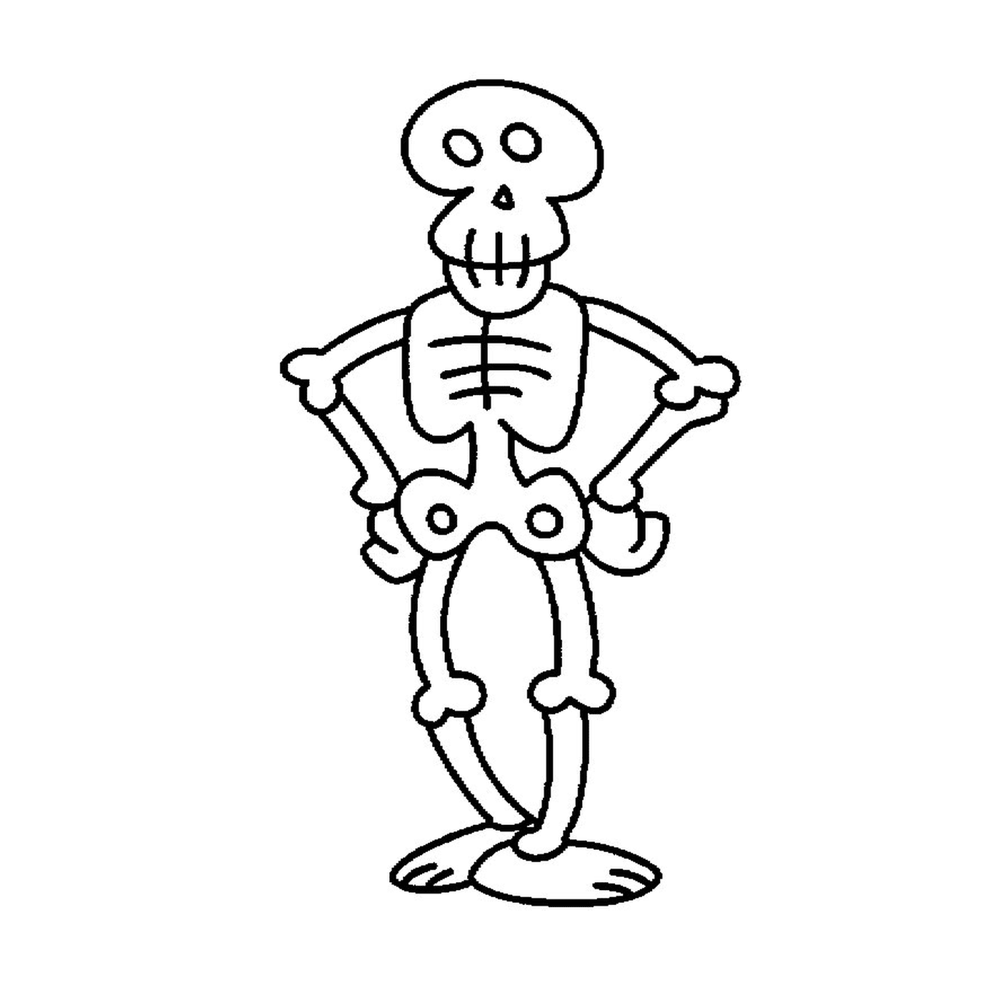  Esqueleto divertido dos desenhos animados 
