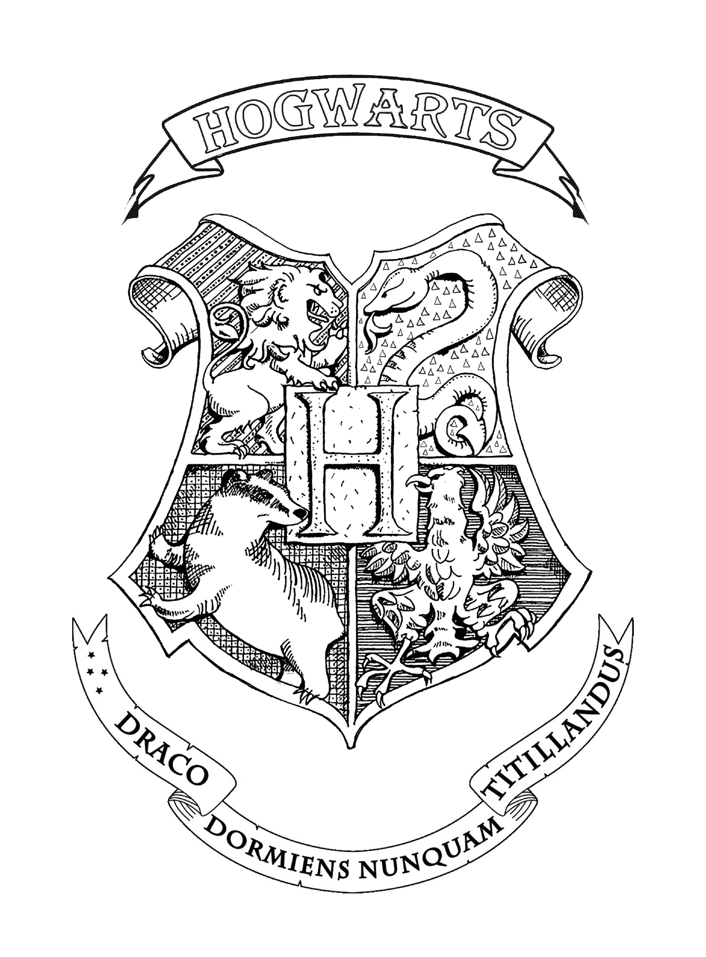  Emblema de Poudlard, Harry Potter 