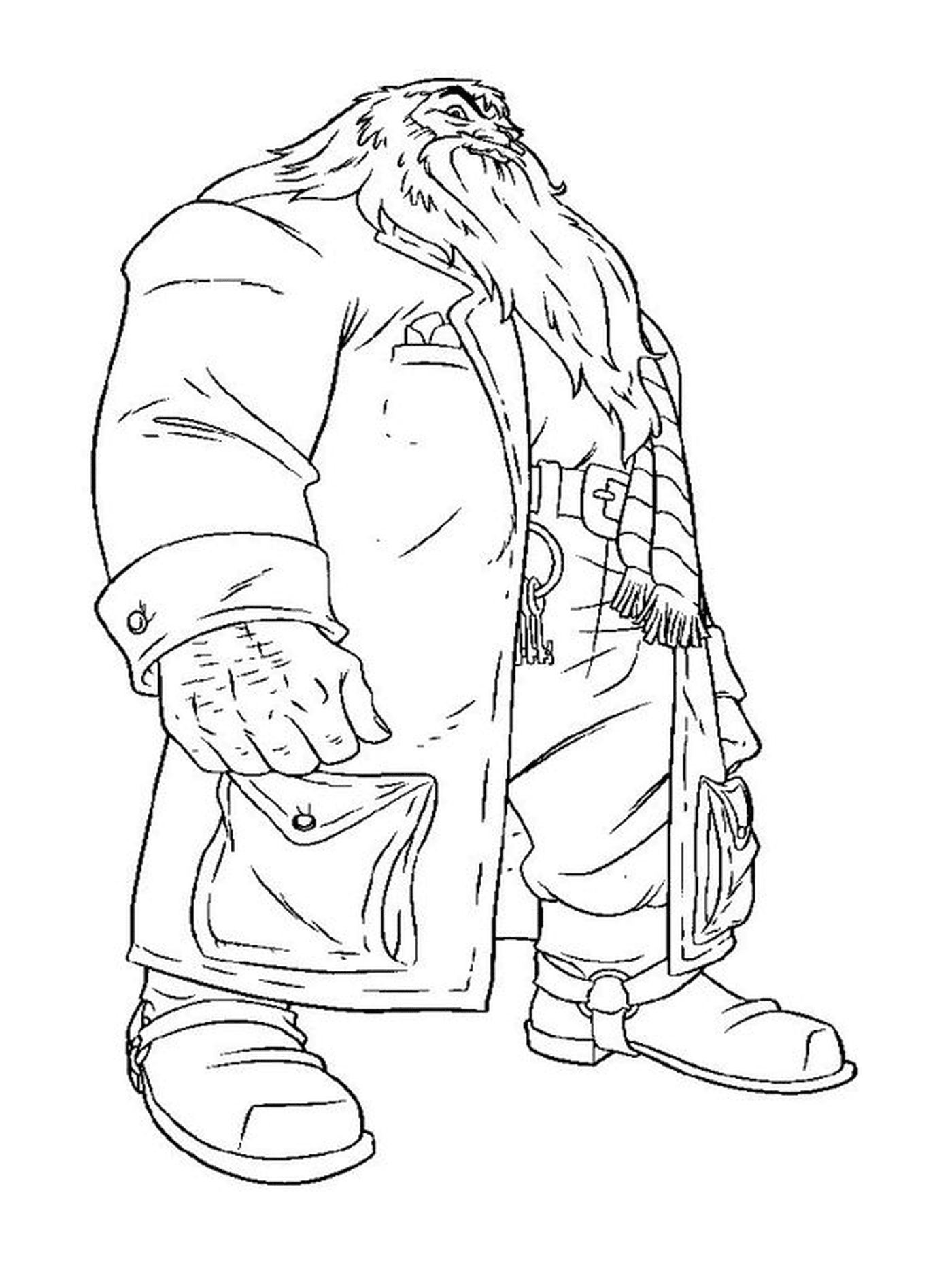  Hagrid em casaco longo 